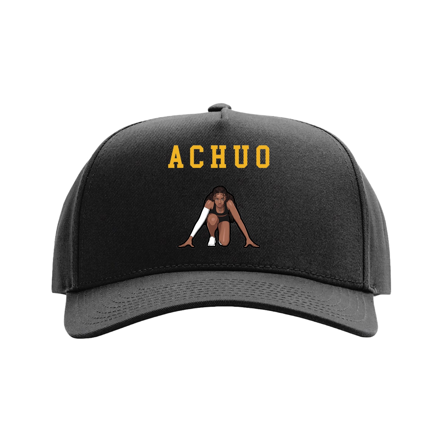 Full Fabric Five-Panel Champ Cap — Shirsey in Black