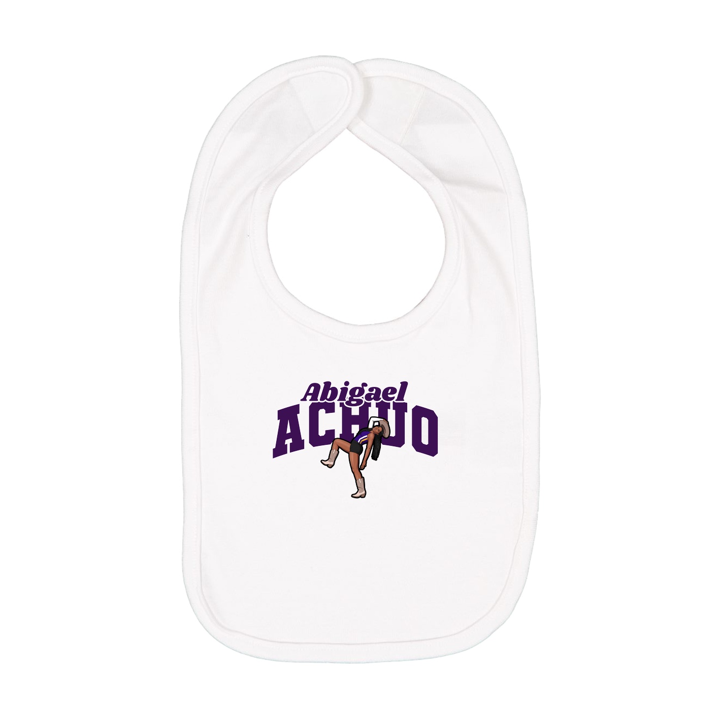Infant Bib — Signature Arch in White