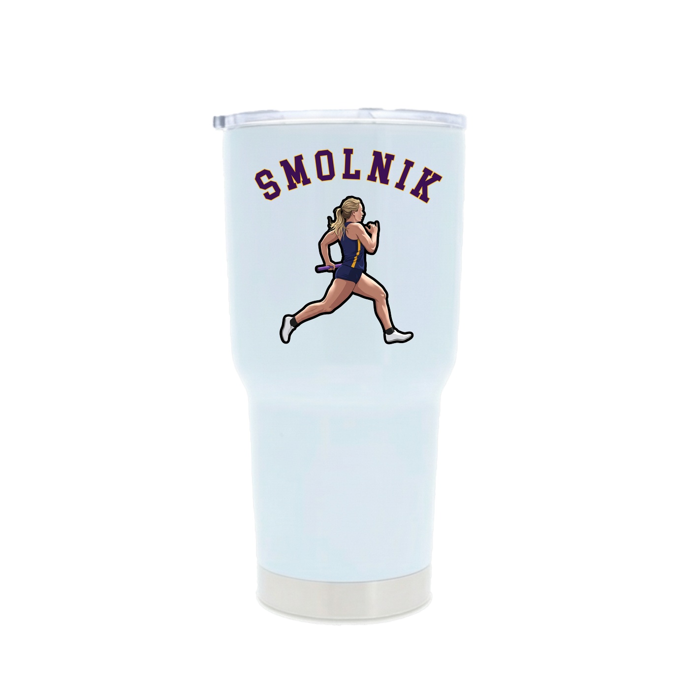 30oz Stainless Steel Tumbler — Shirsey Arch in White