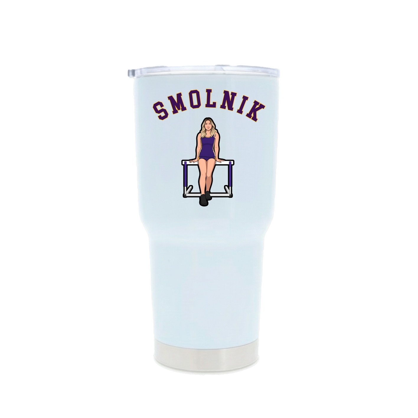 30oz Stainless Steel Tumbler — Shirsey Arch in White