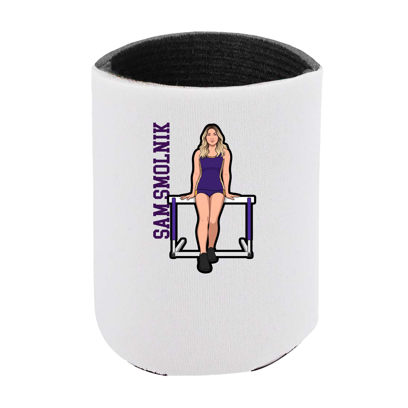 Can Holder — Name Vertical in White