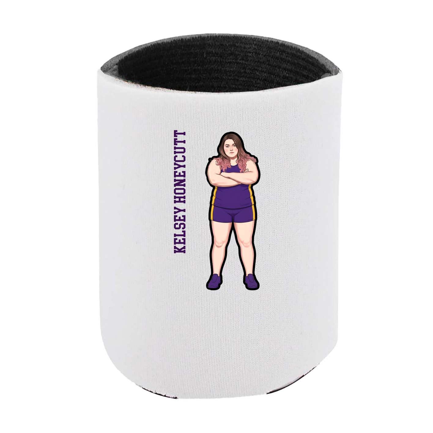 Can Holder — Name Vertical in White