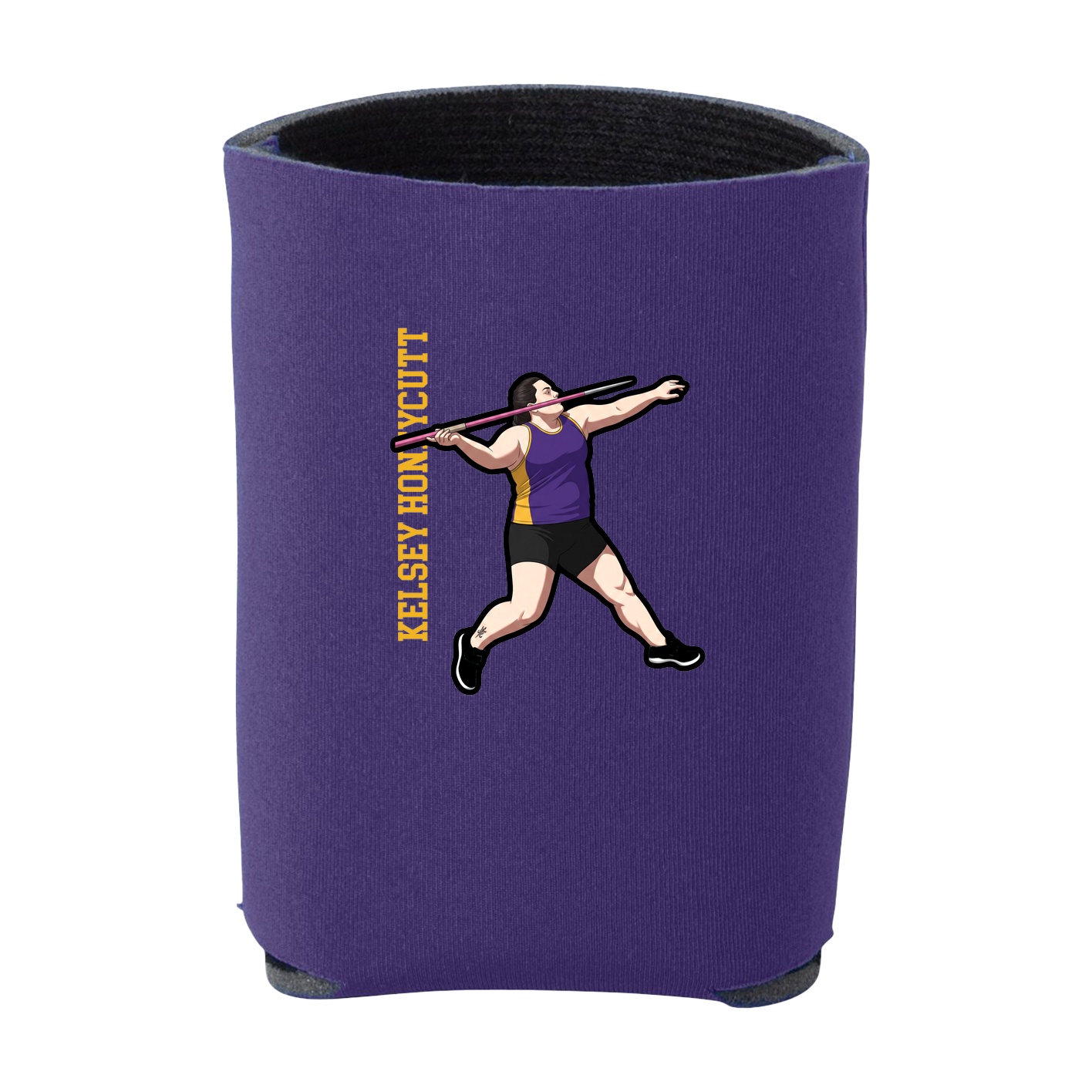 Can Holder — Name Vertical in Purple