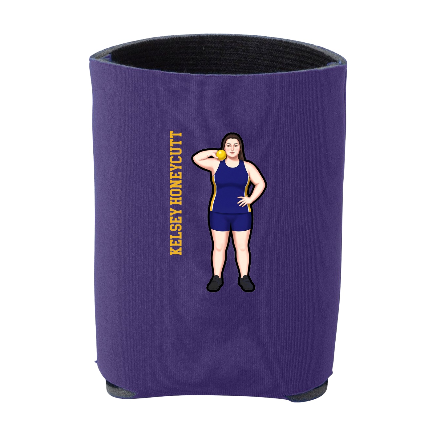Can Holder — Name Vertical in Purple