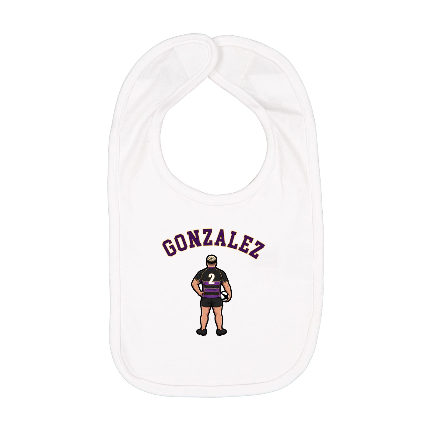 Infant Bib — Shirsey Arch in White