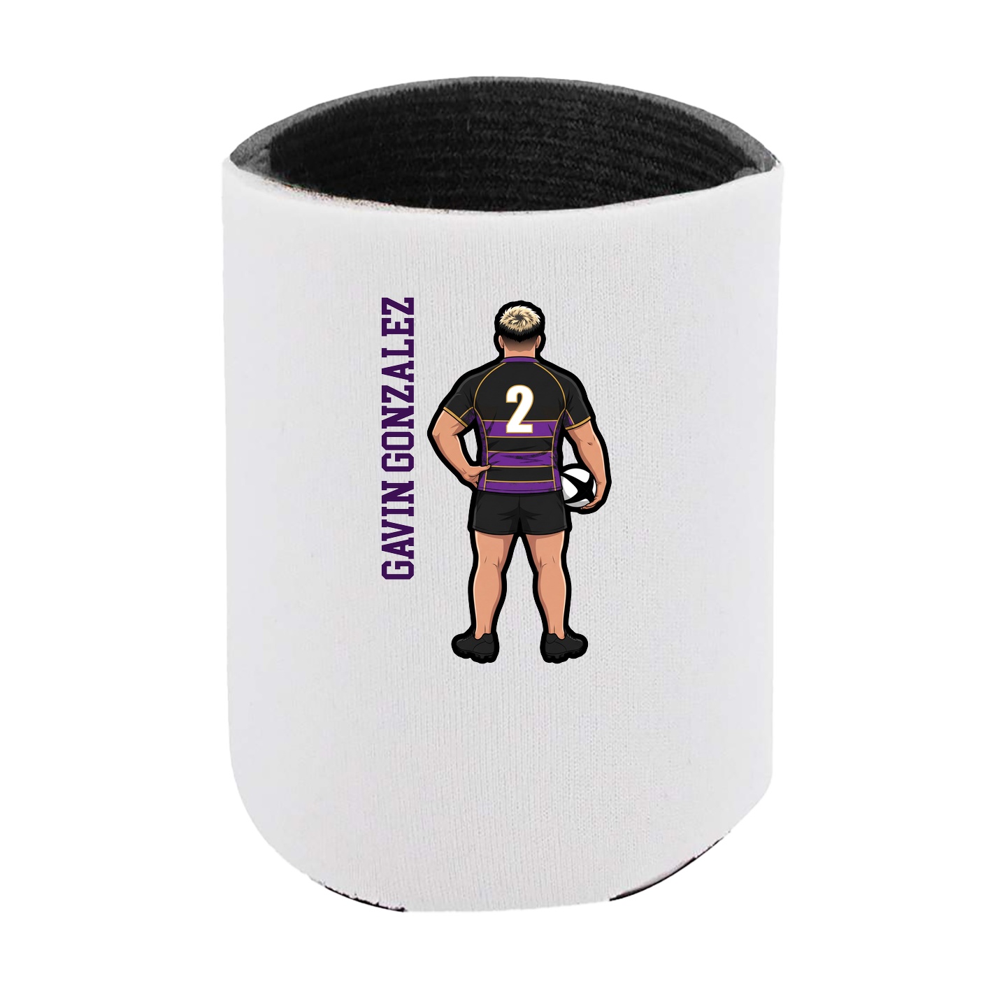 Can Holder — Name Vertical in White