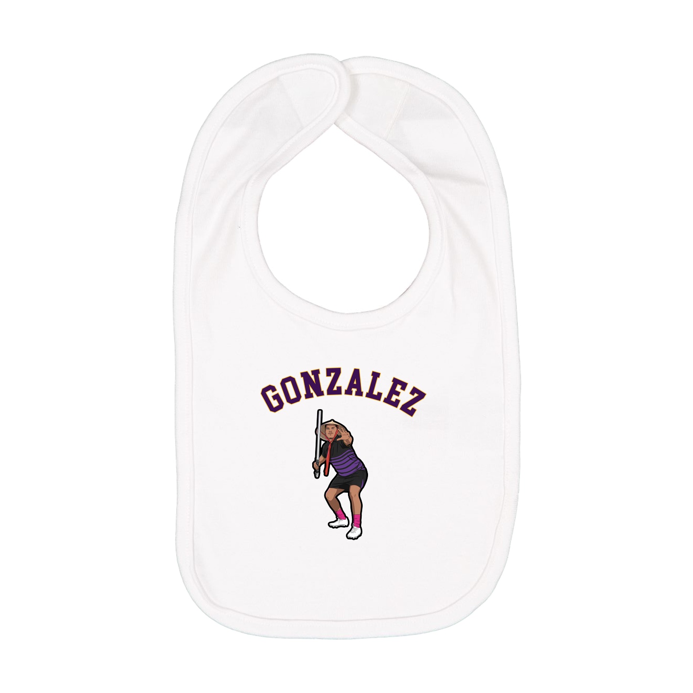 Infant Bib — Shirsey Arch in White