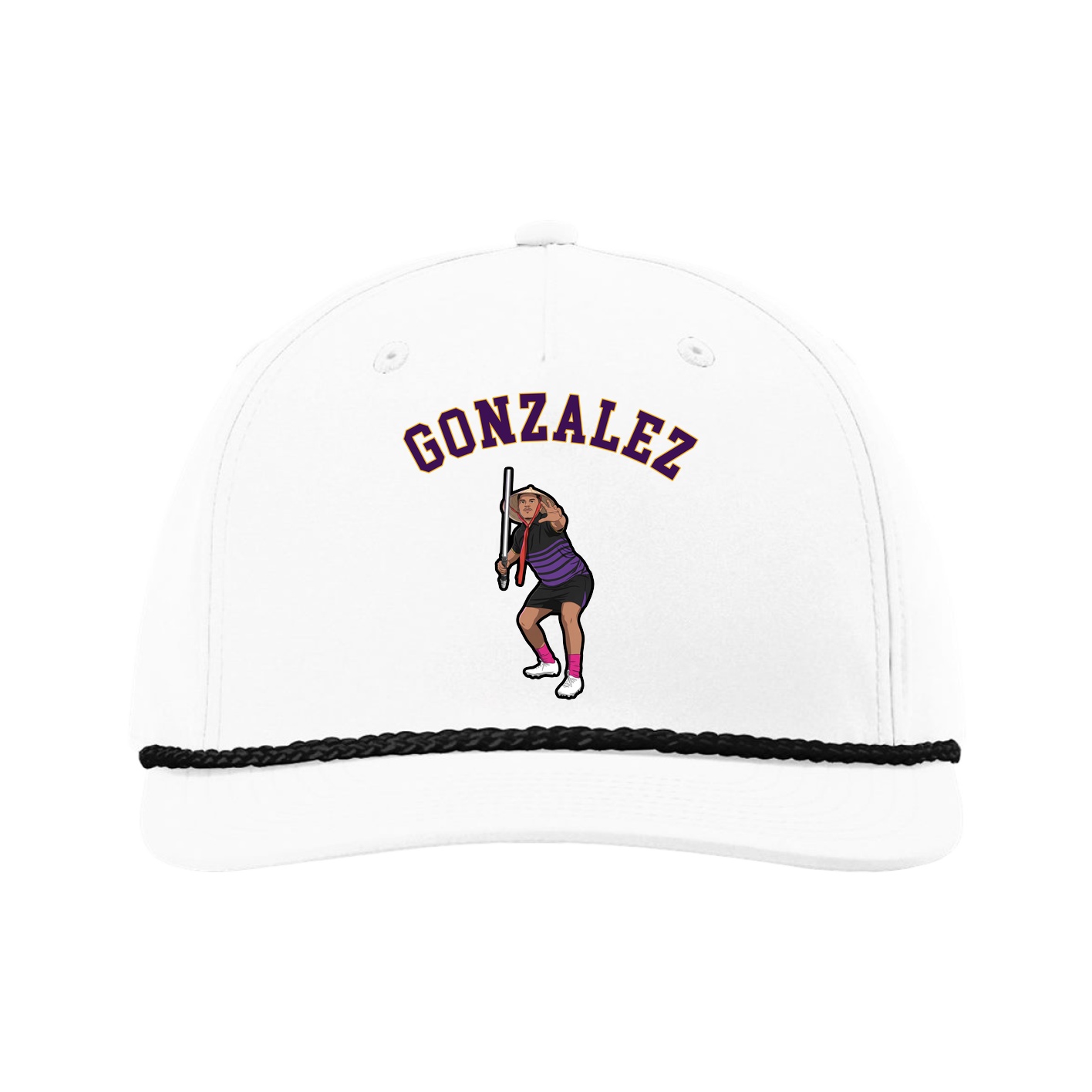 Five-Panel Classic Rope Cap — Shirsey Arch in White