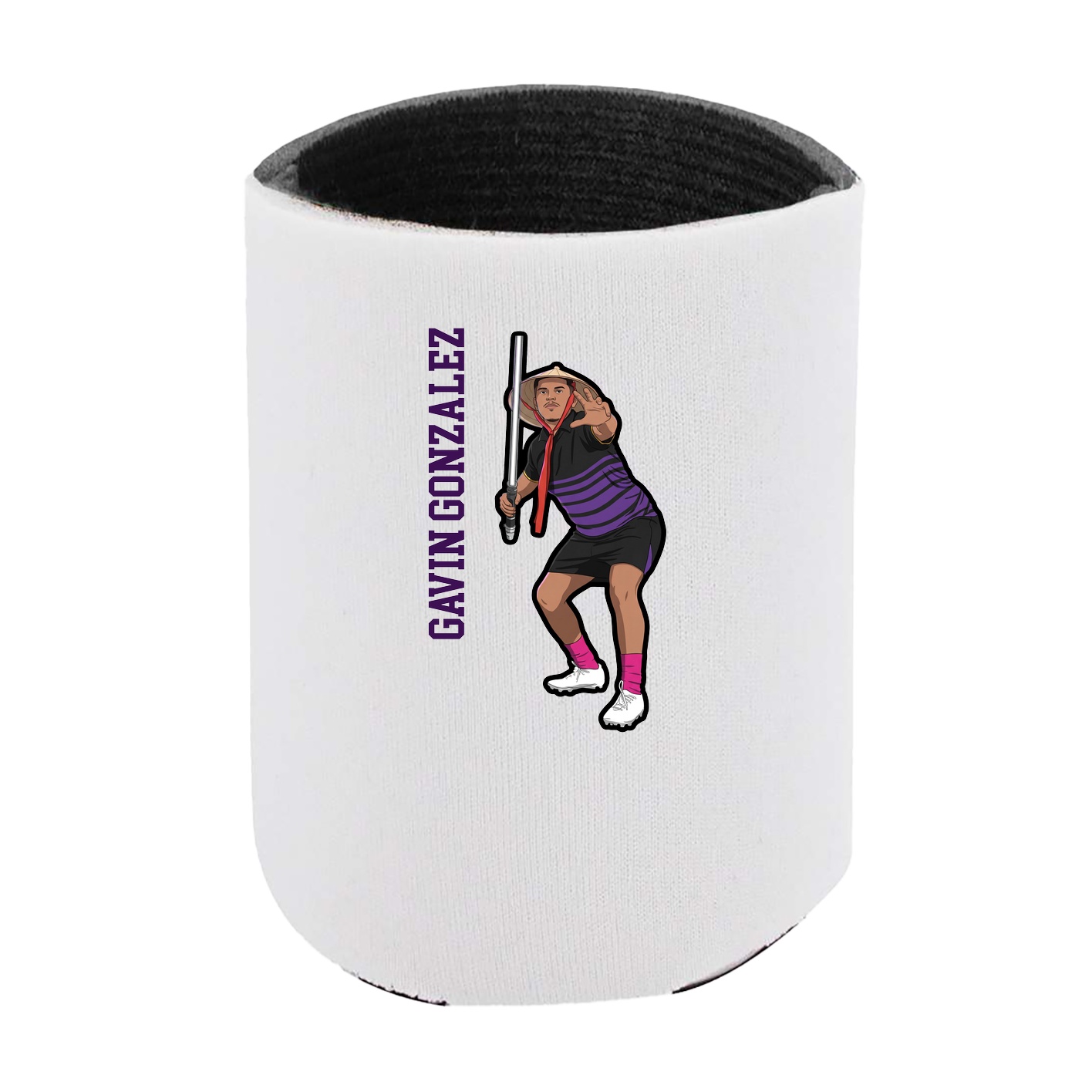 Can Holder — Name Vertical in White