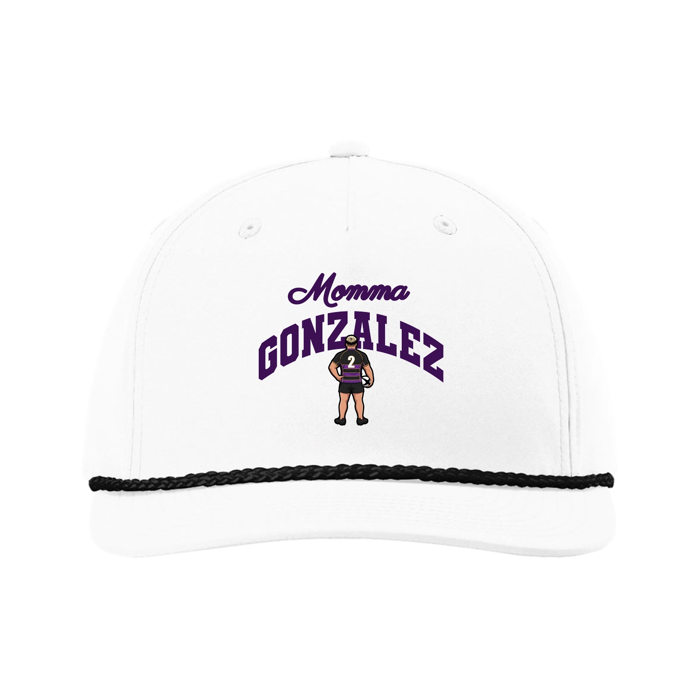 Five-Panel Classic Rope Cap — Mothers Day Arch in White