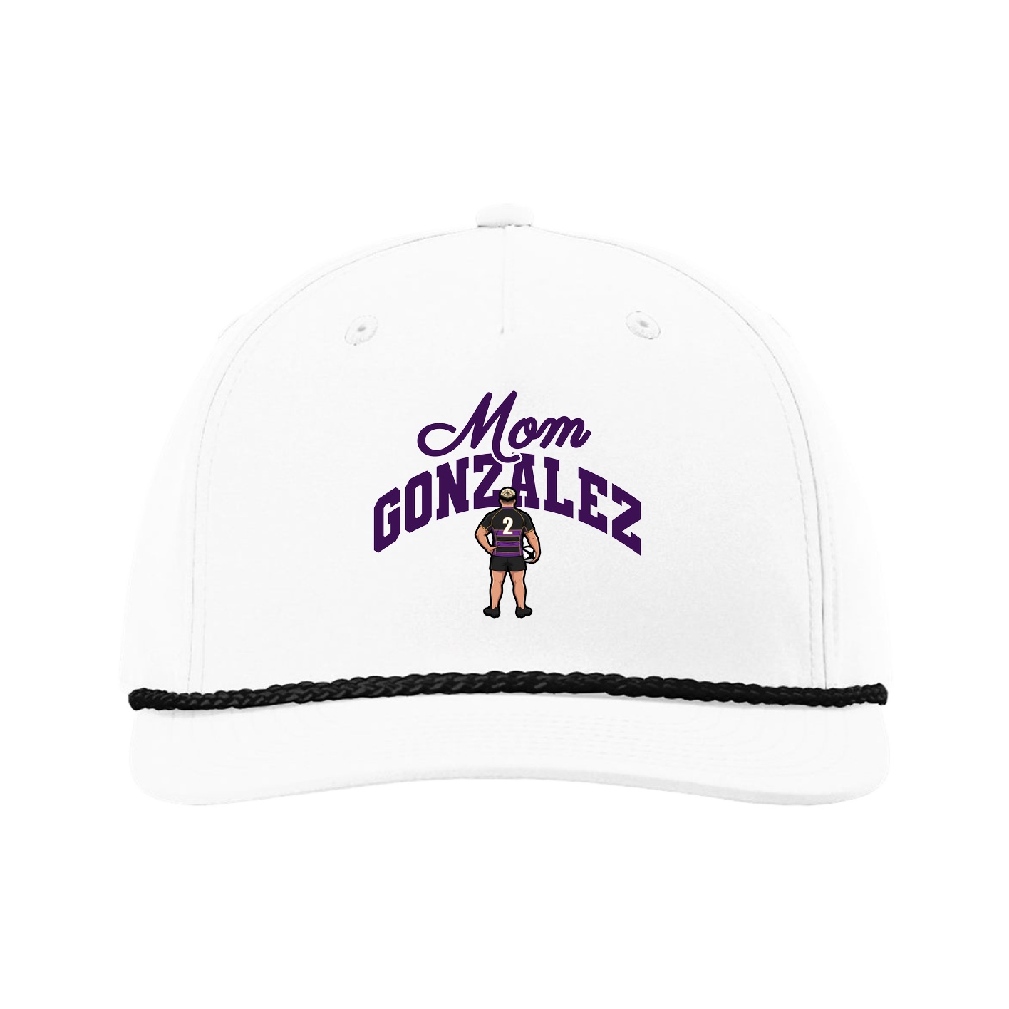 Five-Panel Classic Rope Cap — Mothers Day Arch in White
