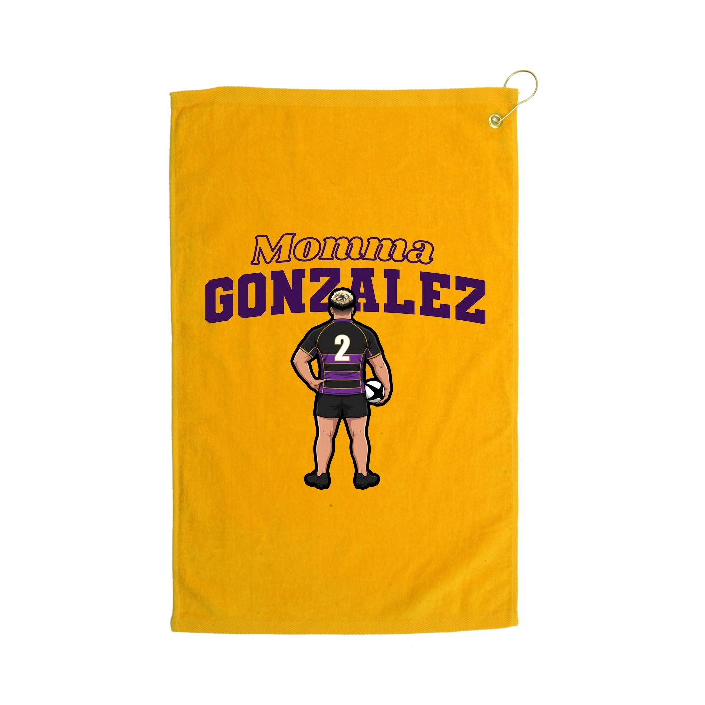 Golf Towel — Mothers Day Block in Gold
