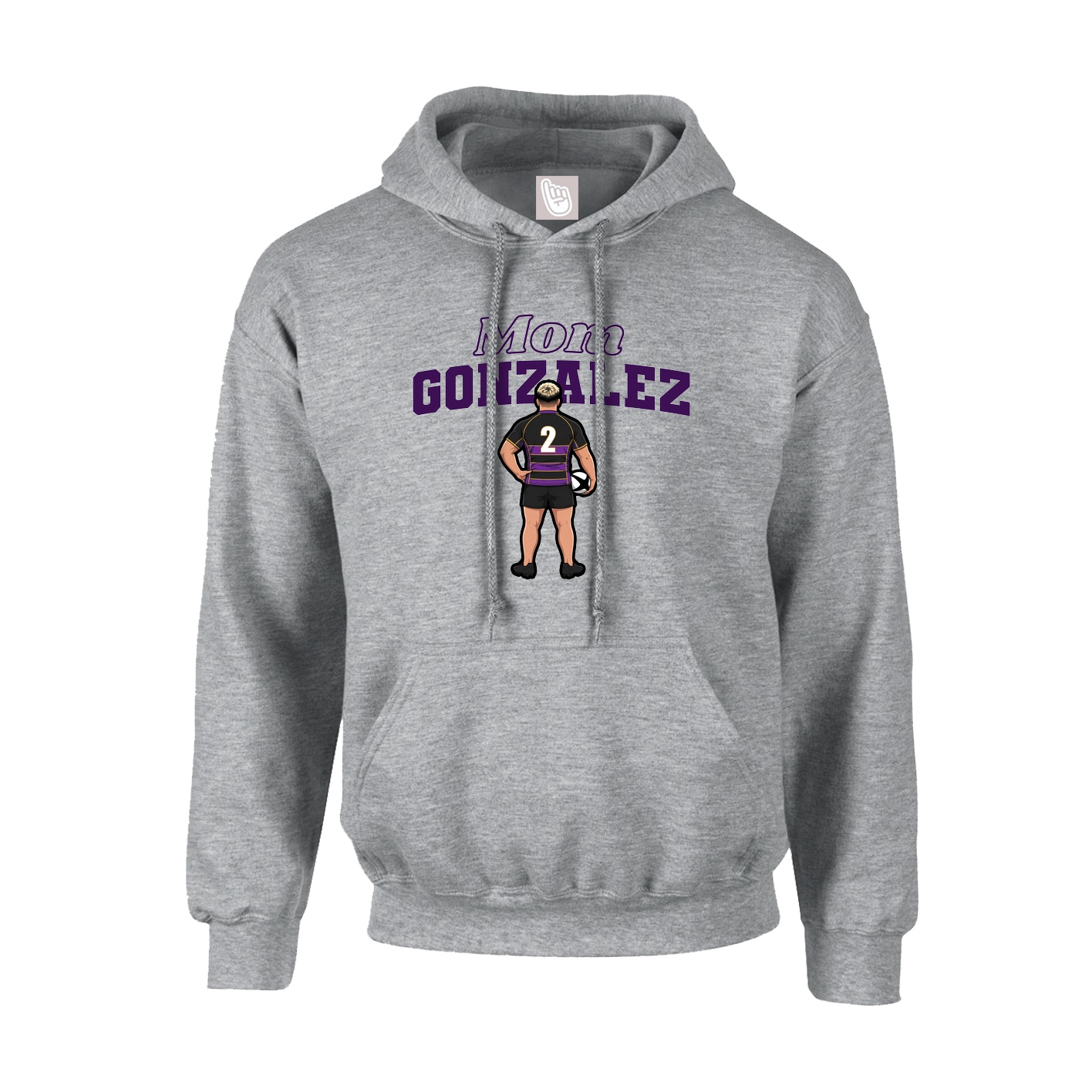 Hoodie — Mothers Day Block in Grey