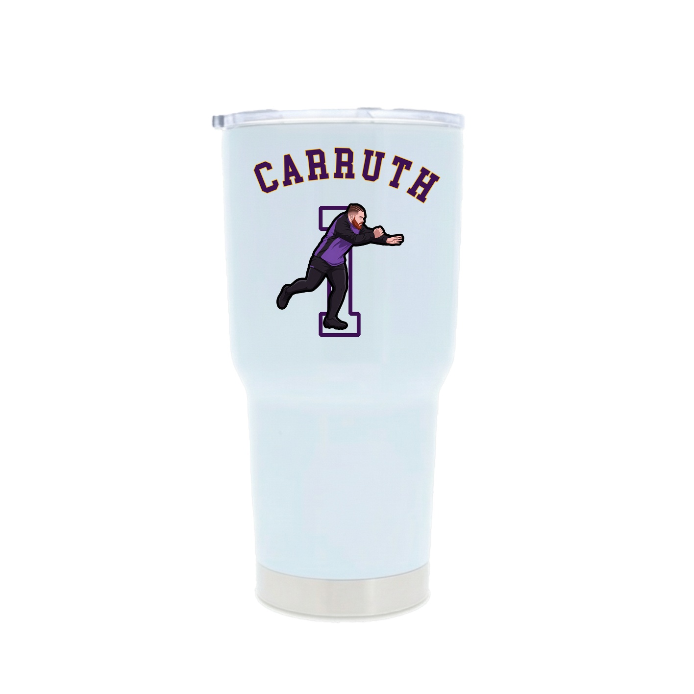 30oz Stainless Steel Tumbler — Shirsey Arch in White