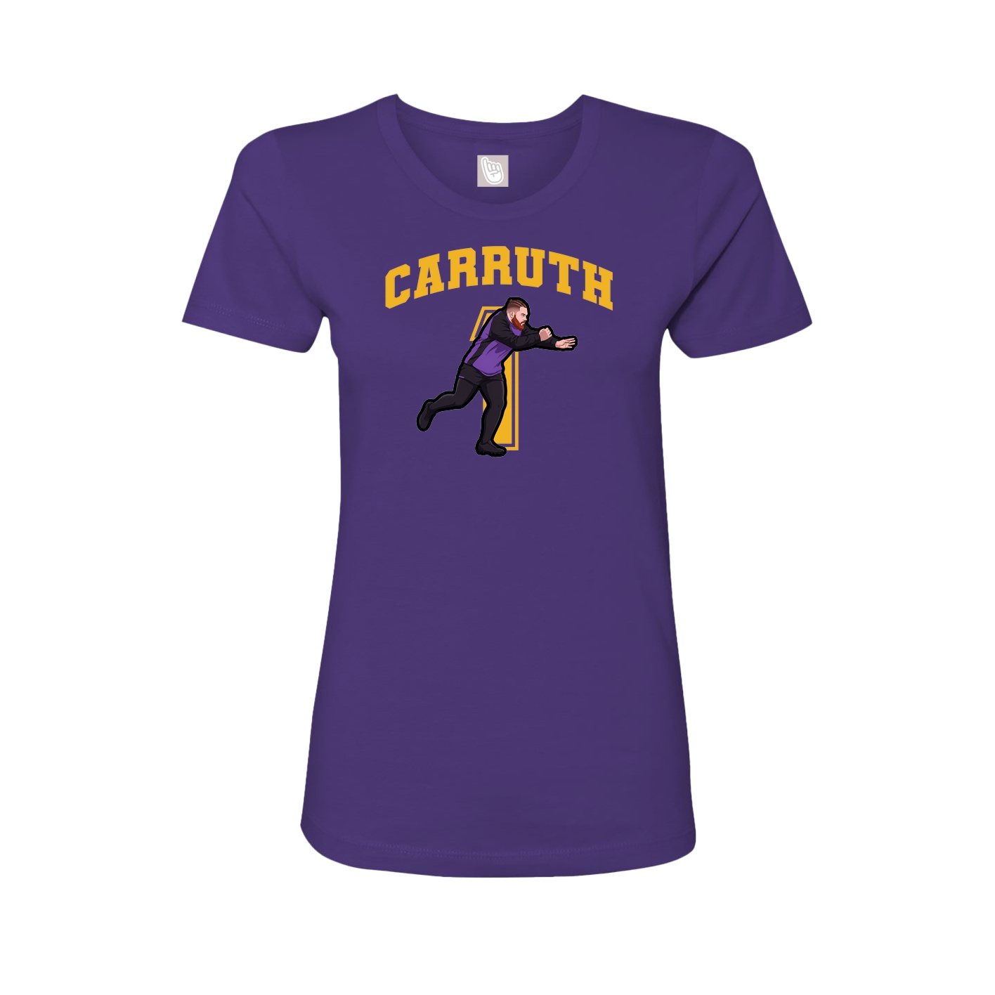 Fitted Women's Tee — Number in Purple