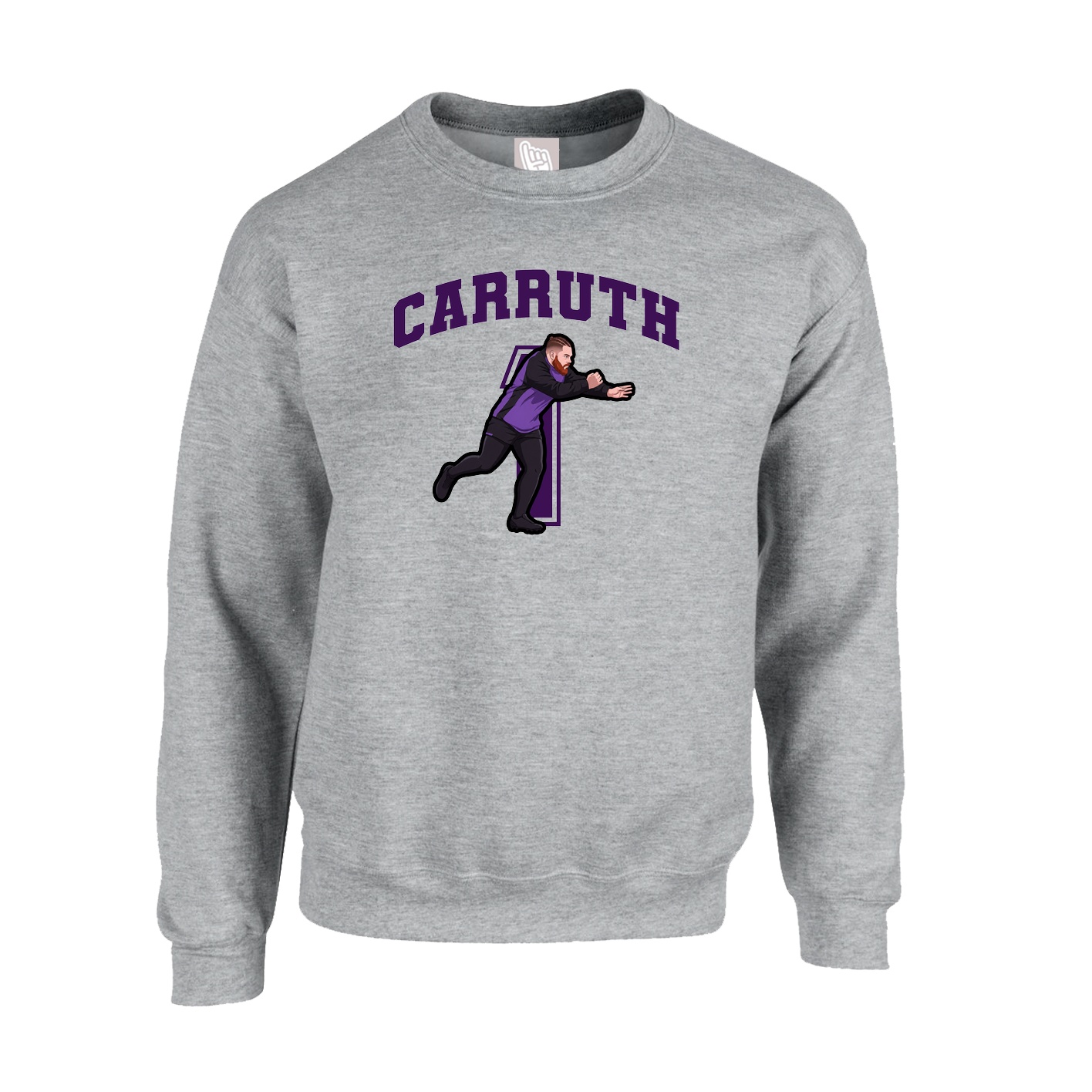 Fleece Crew — Number in Grey
