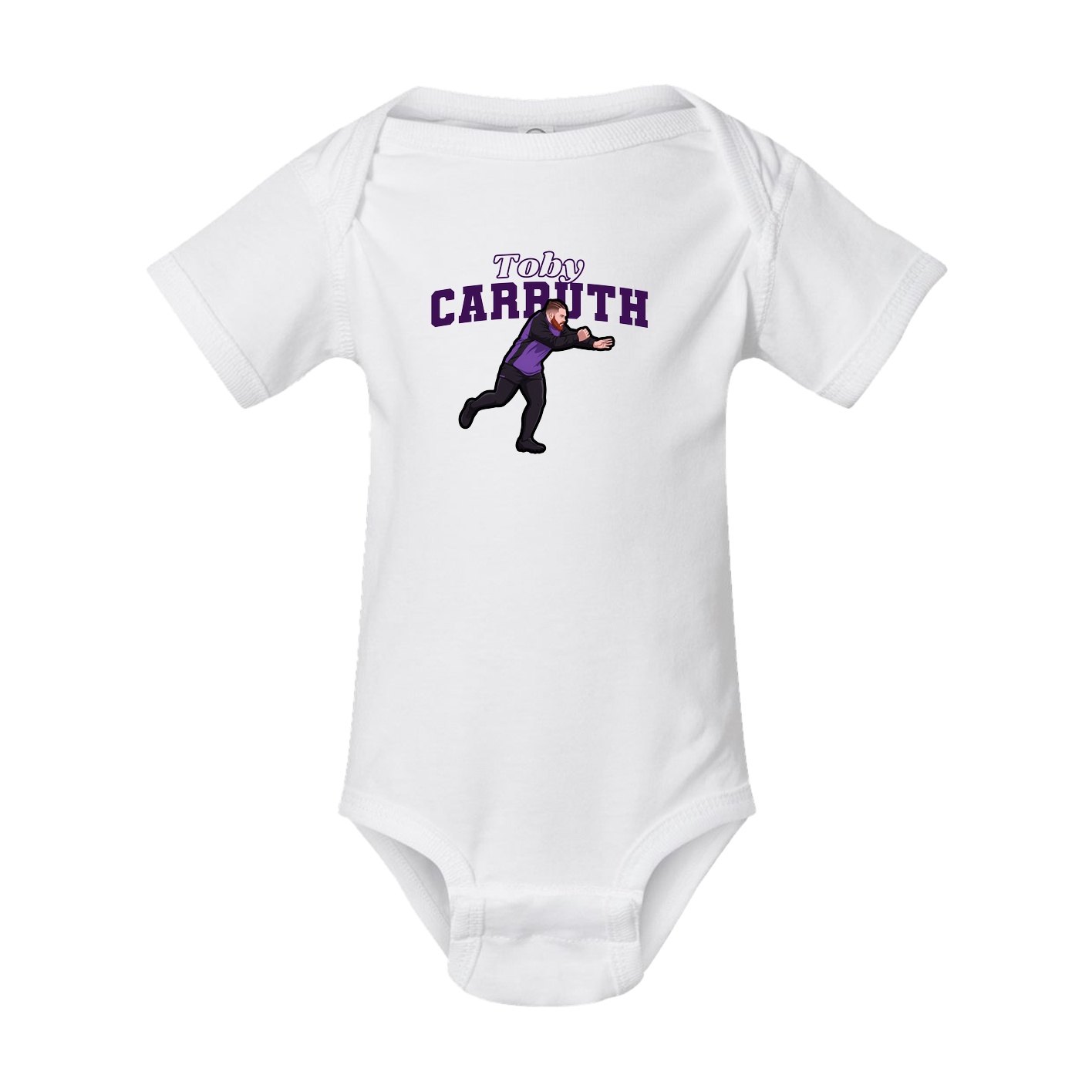 Baby Onesie — Name Arch in White