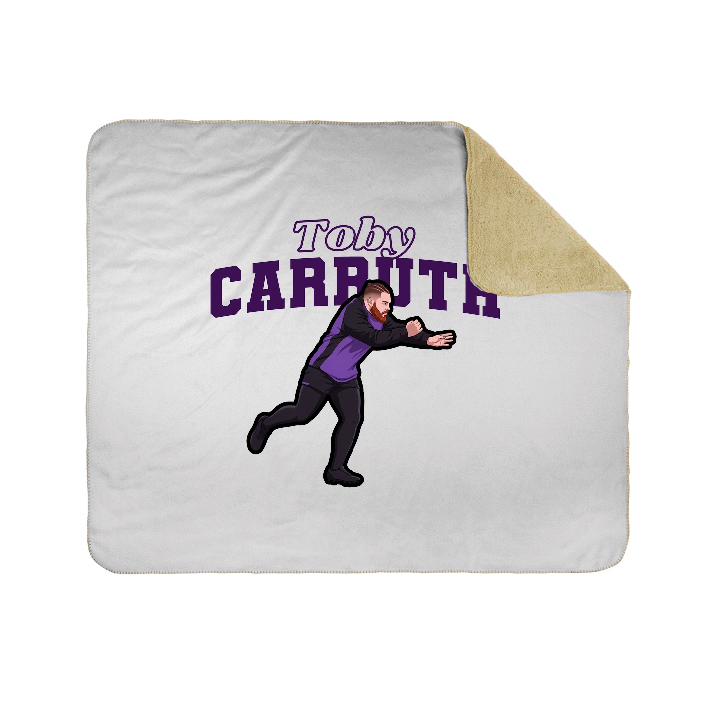 Throw Blanket — Name Arch in White
