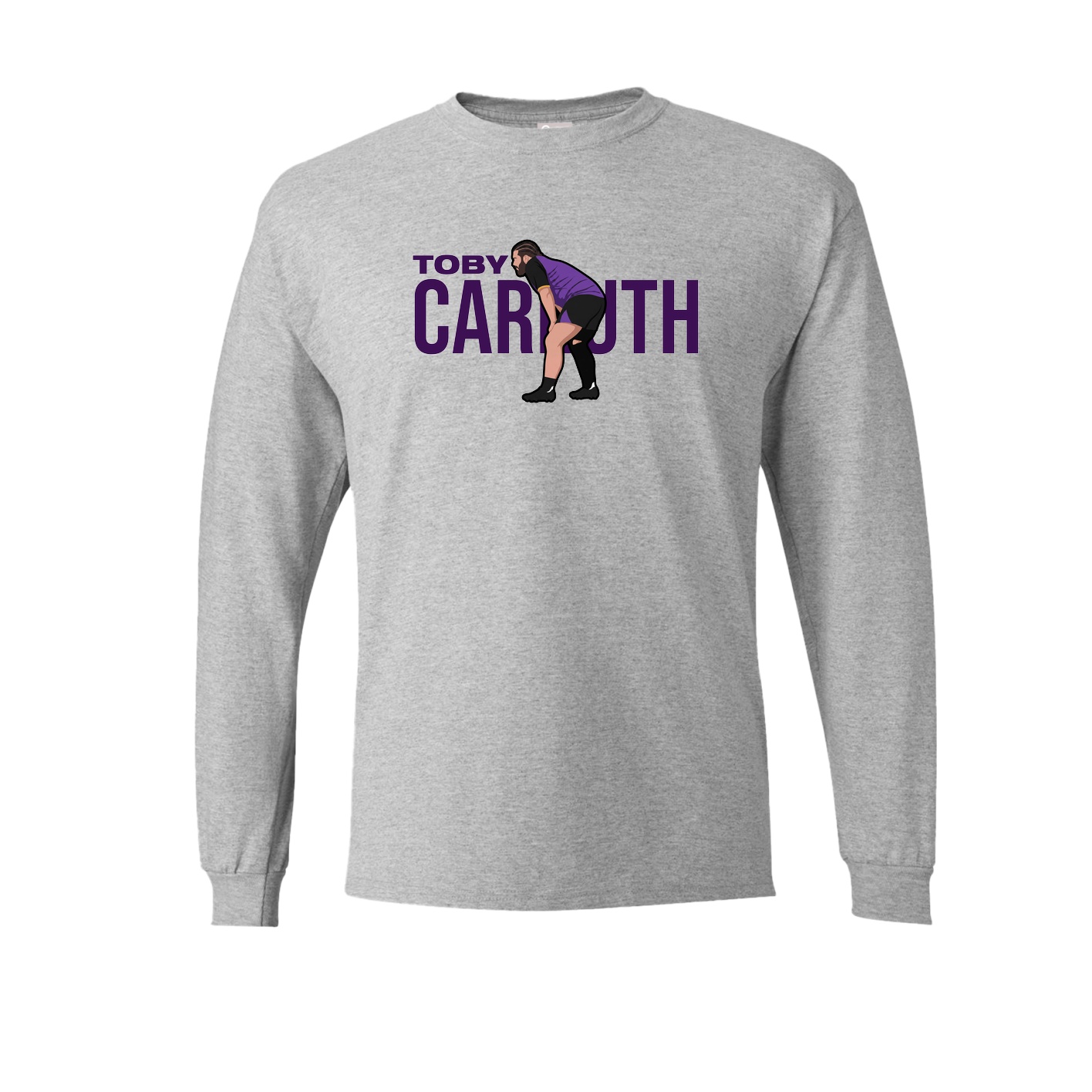 Long Sleeve Tee — Player Name in Grey