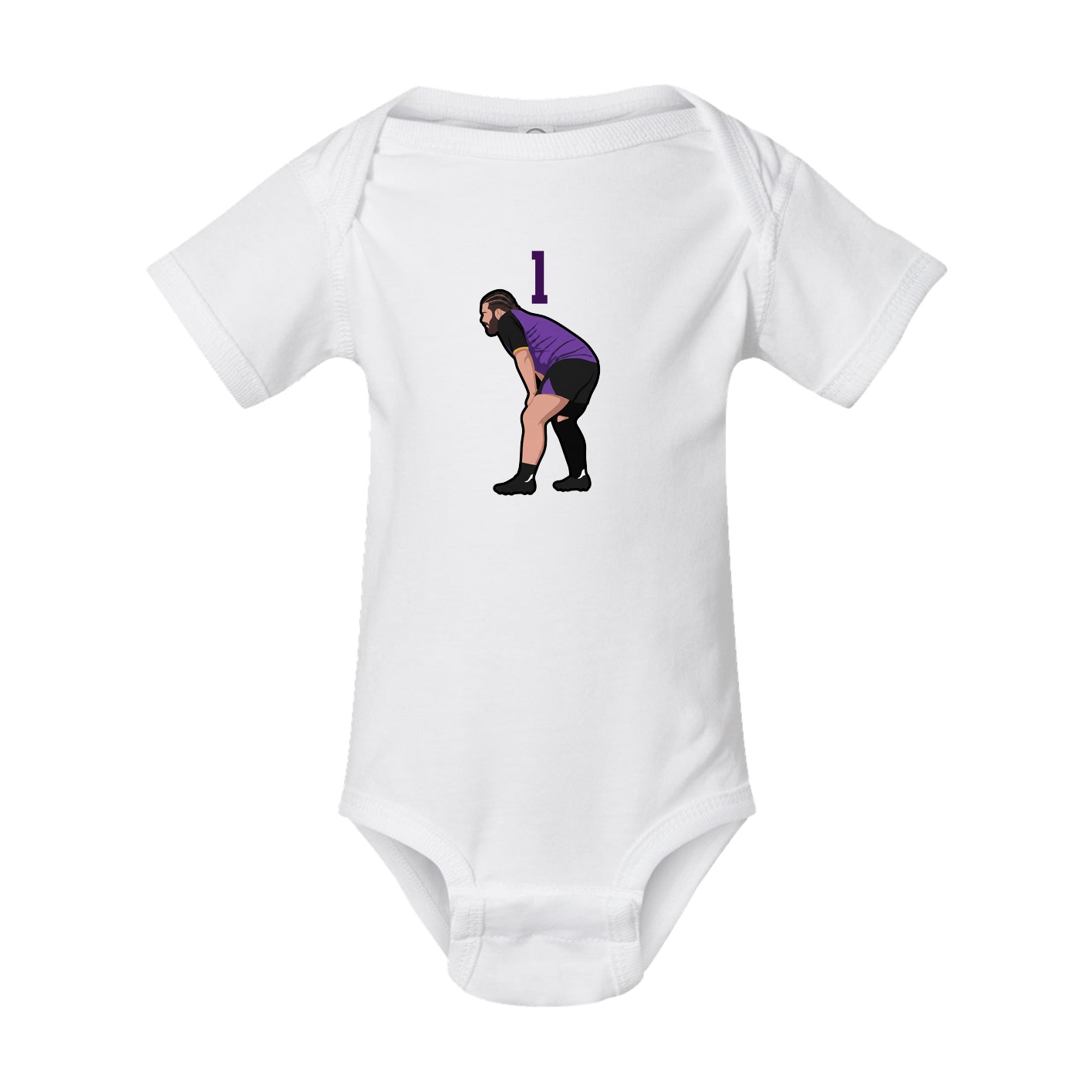 Baby Onesie — Number Top in White
