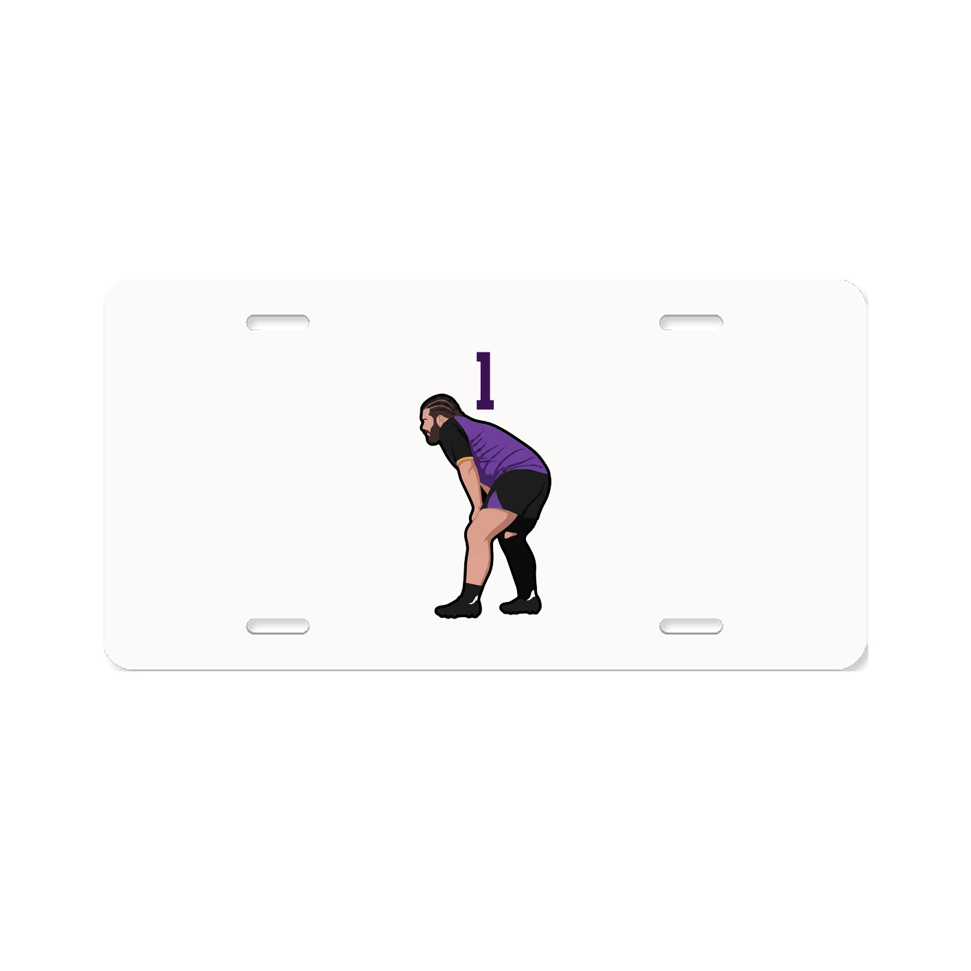 License Plate — Number Top in Classic