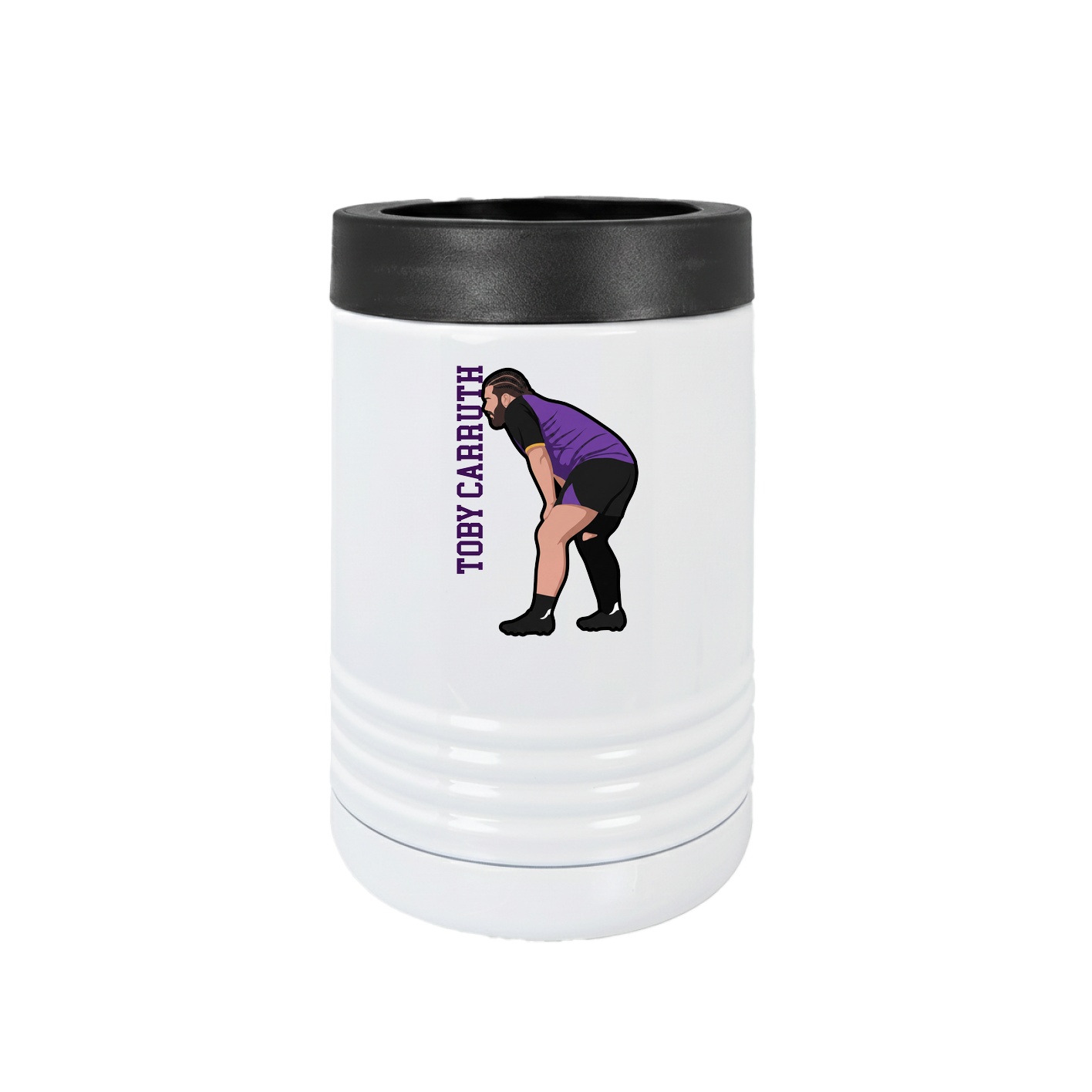 Beverage Holder — Name Vertical in White
