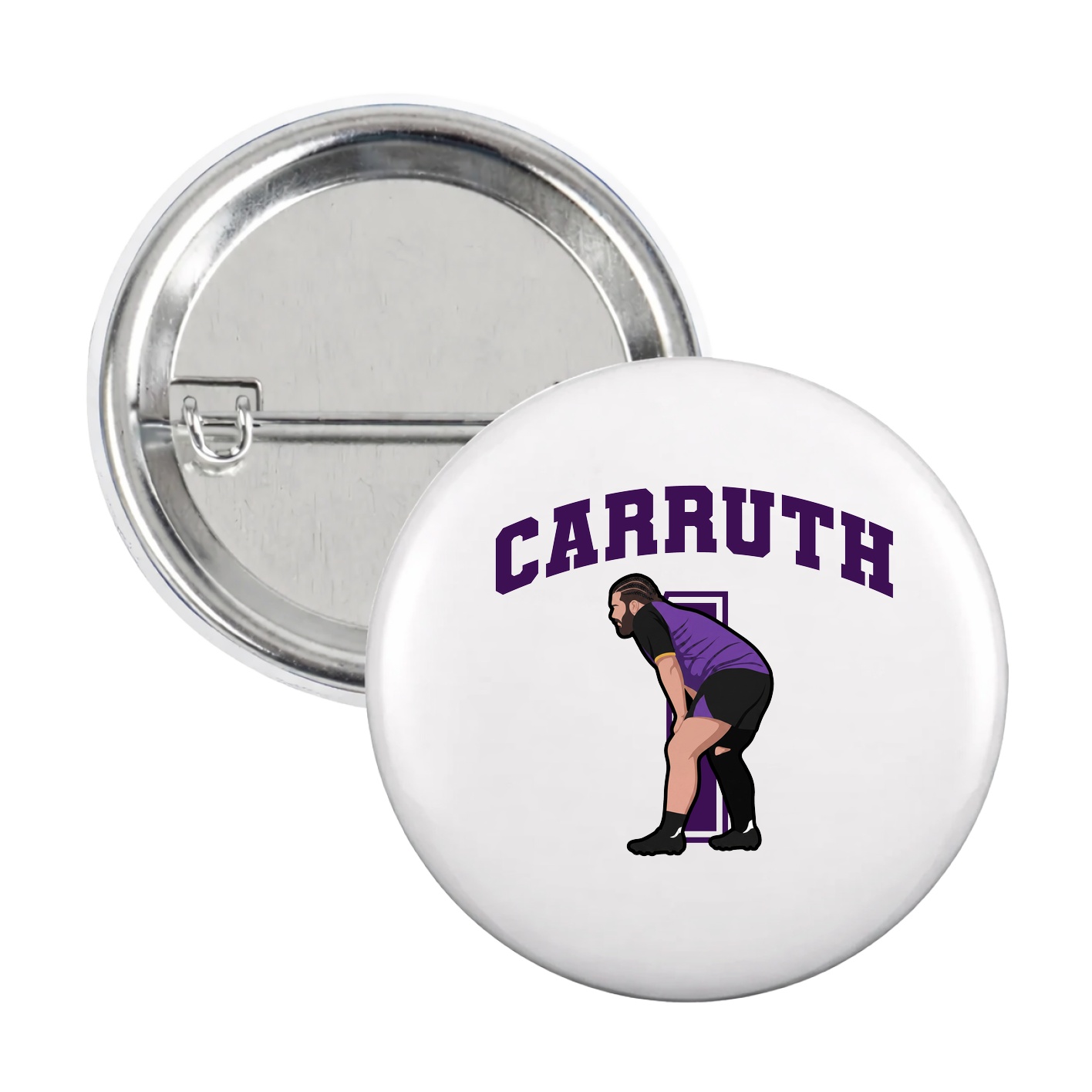 Game Day Button — Number in White