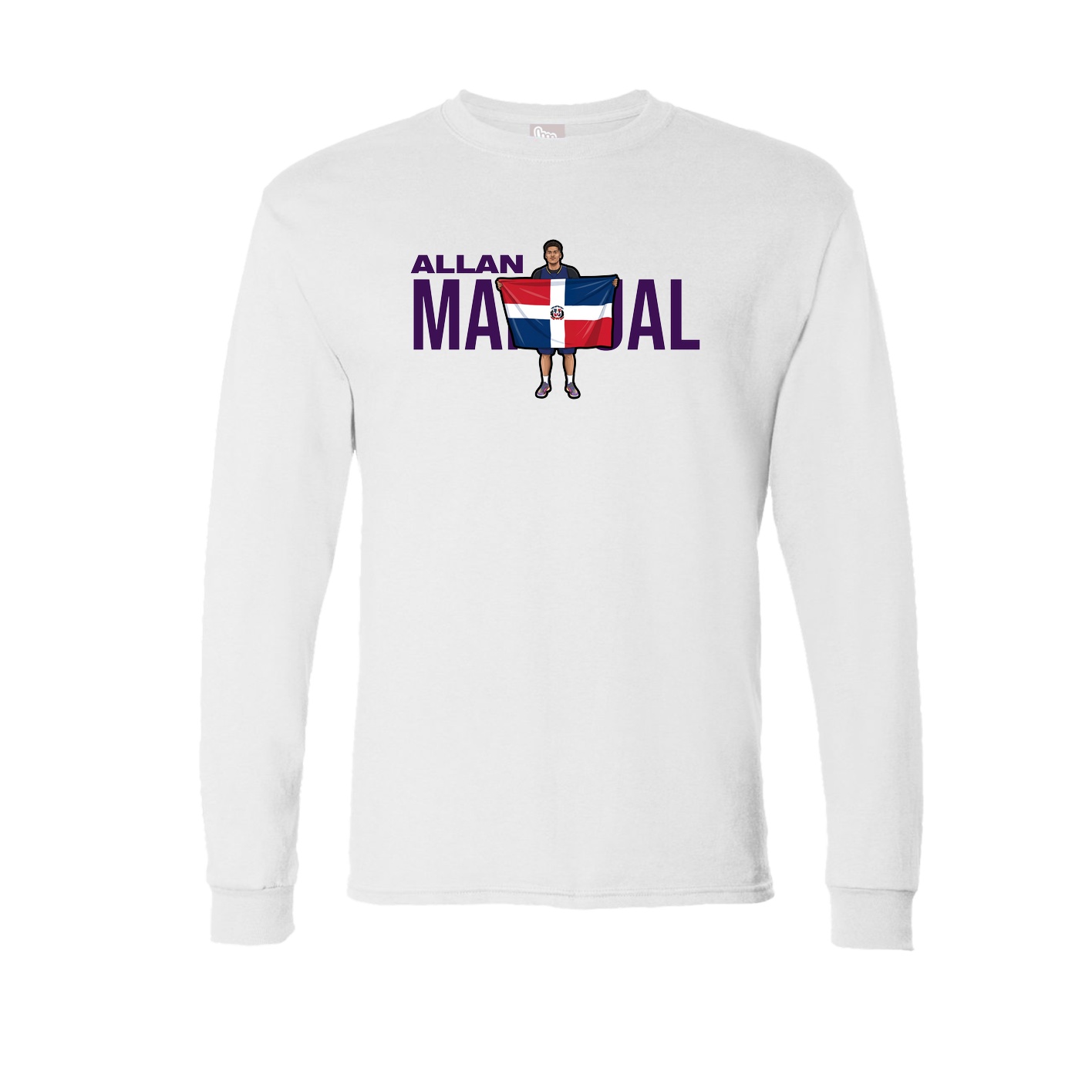 Long Sleeve Tee — Player Name in White