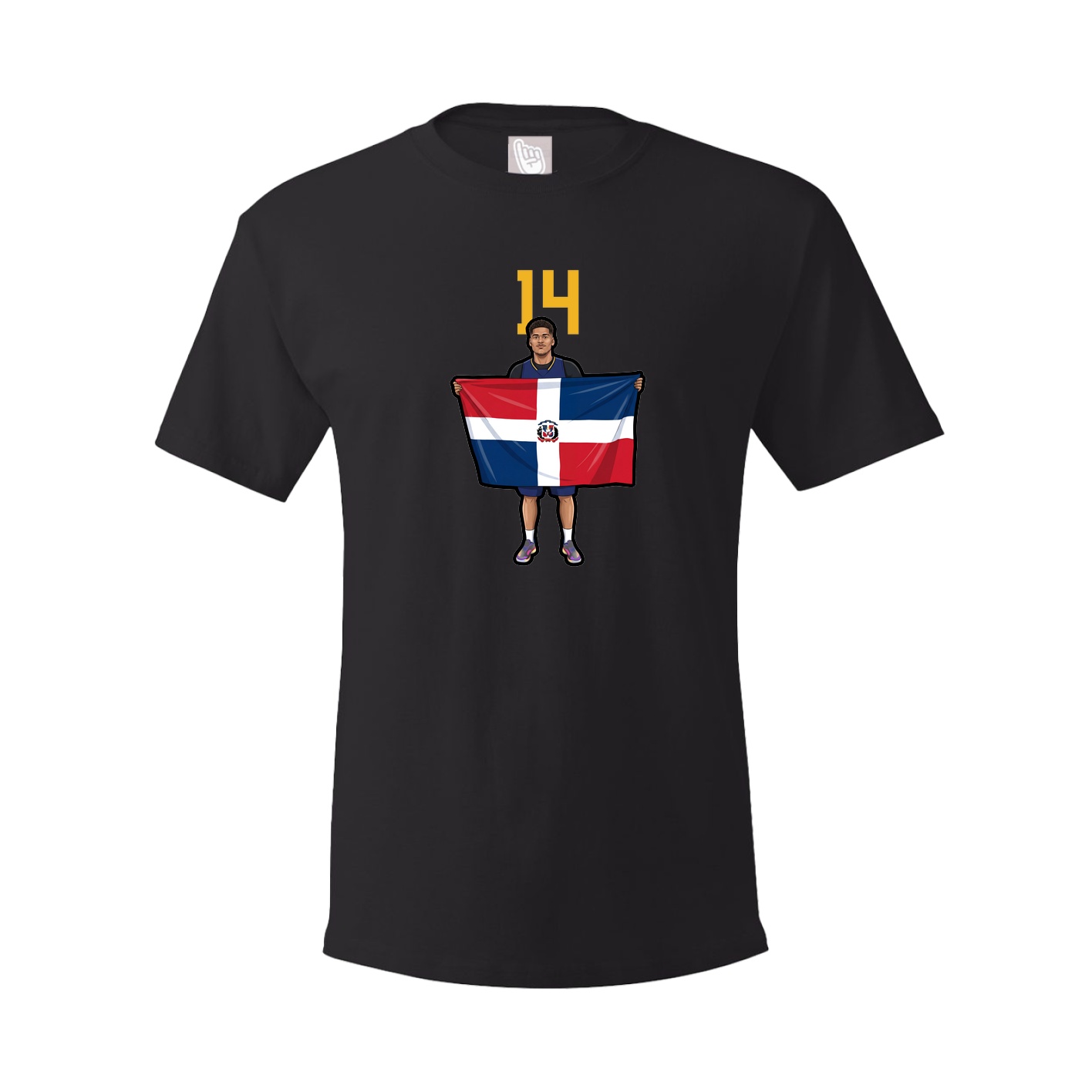 Youth Tee — Number Top in Black