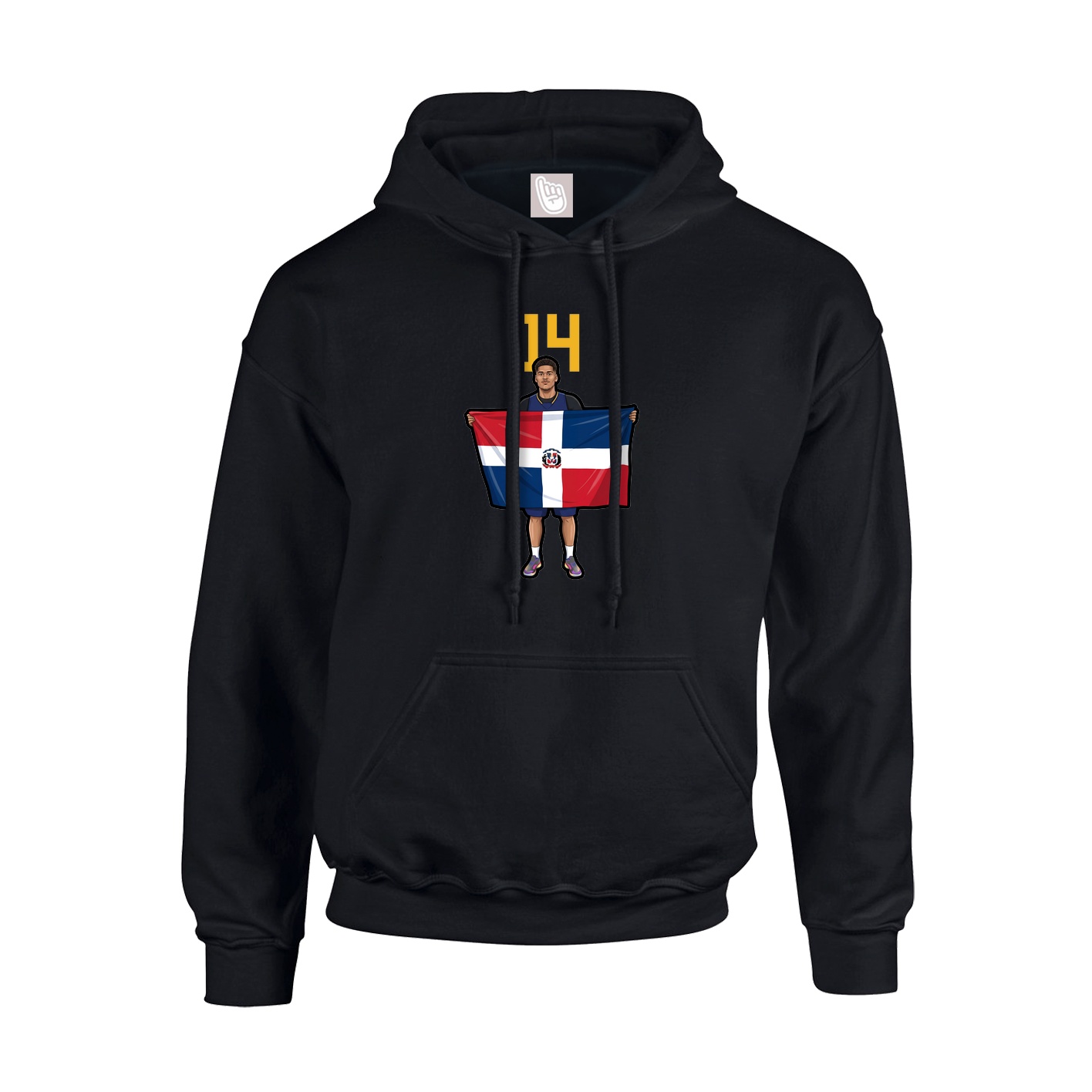 Youth Hoodie — Number Top in Black