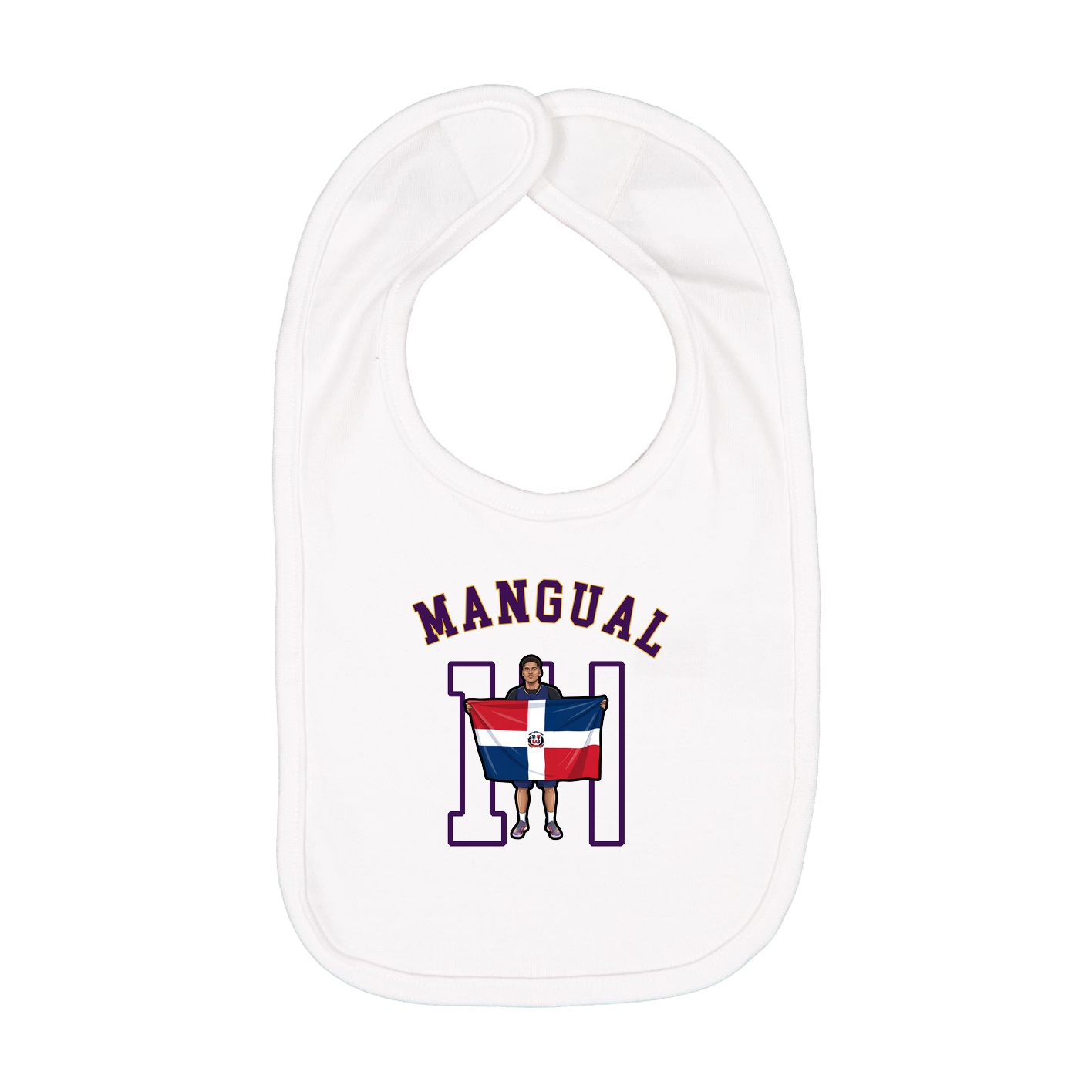 Infant Bib — Shirsey Arch in White