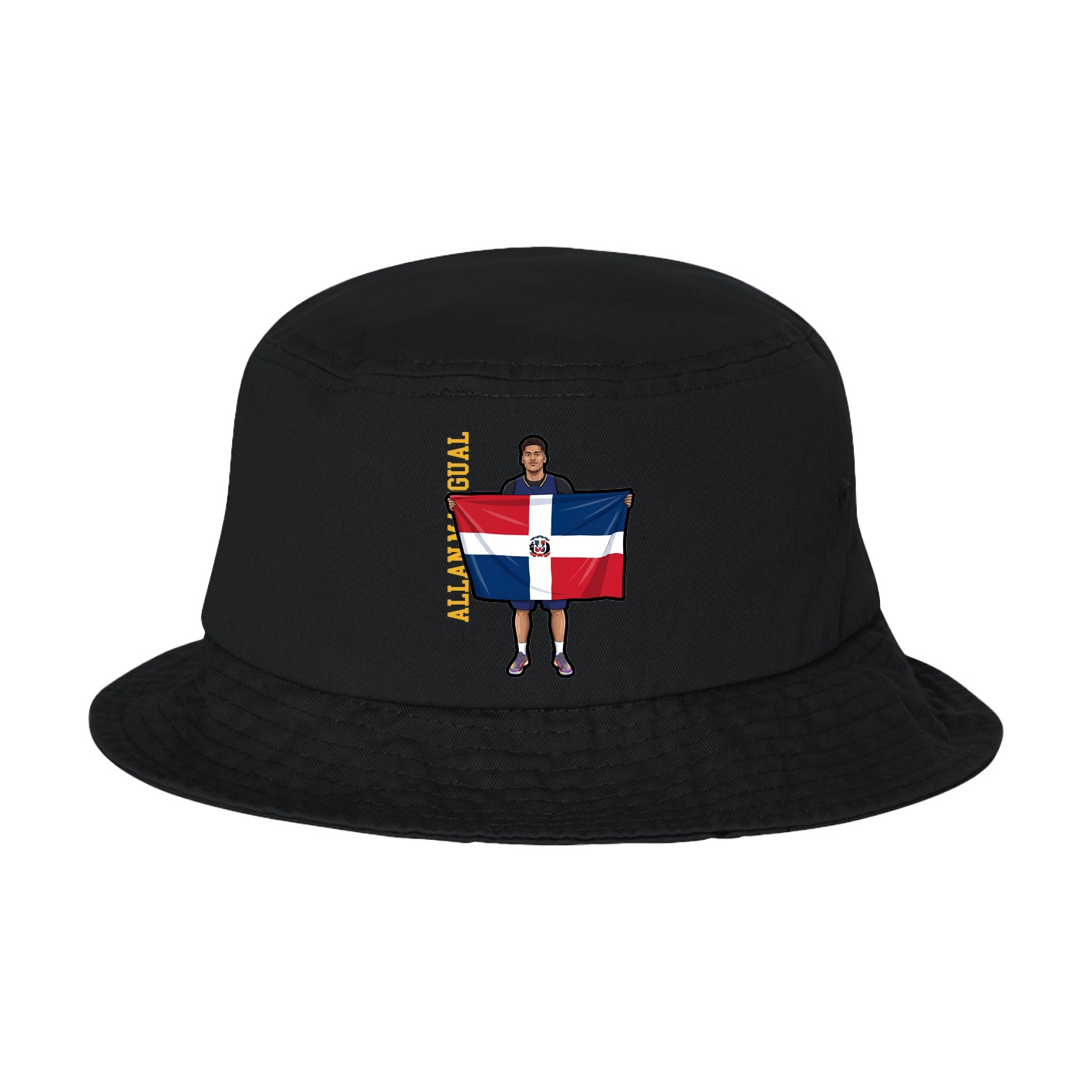 Bucket Cap — Name Vertical in Black