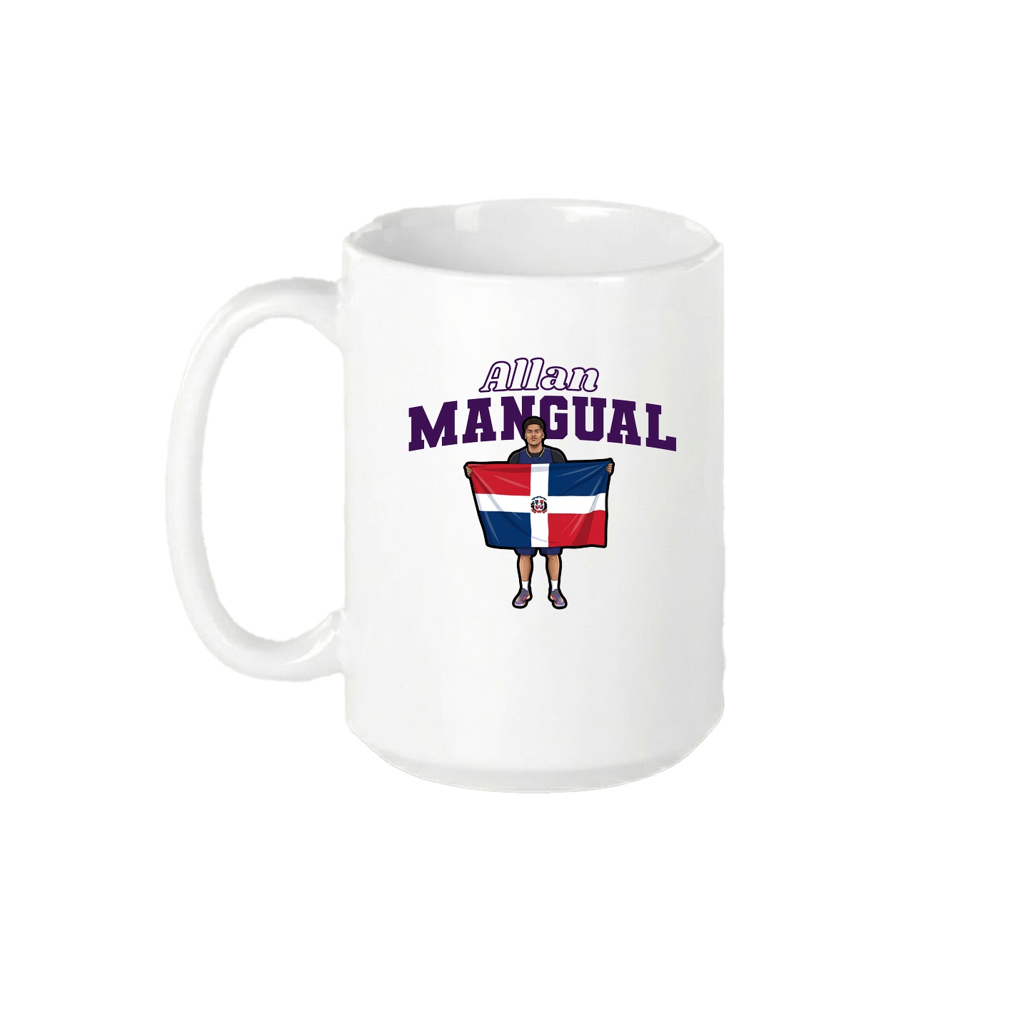 15oz Coffee Mug — Name Arch in White