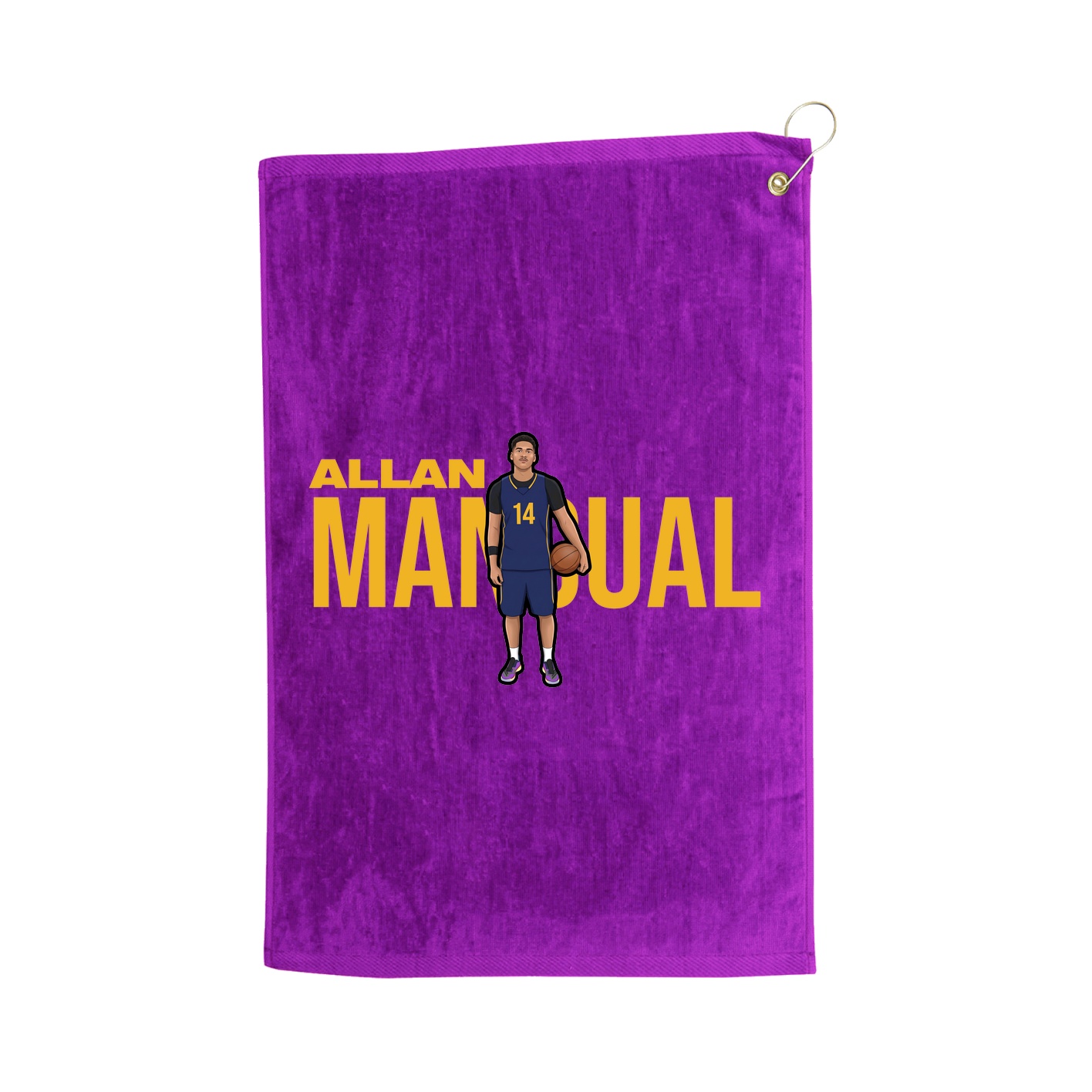 Golf Towel — Player Name in Purple