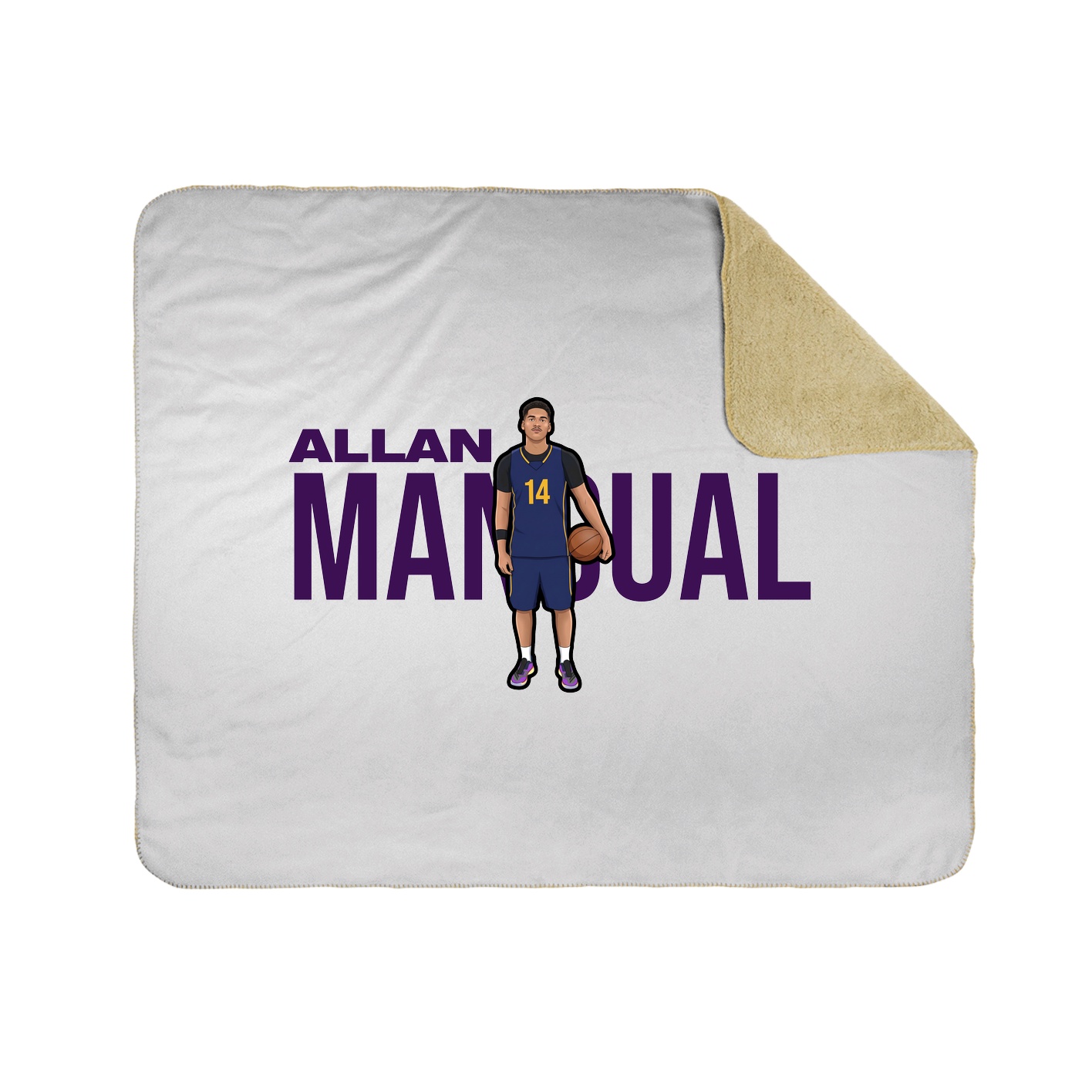 Throw Blanket — Player Name in White