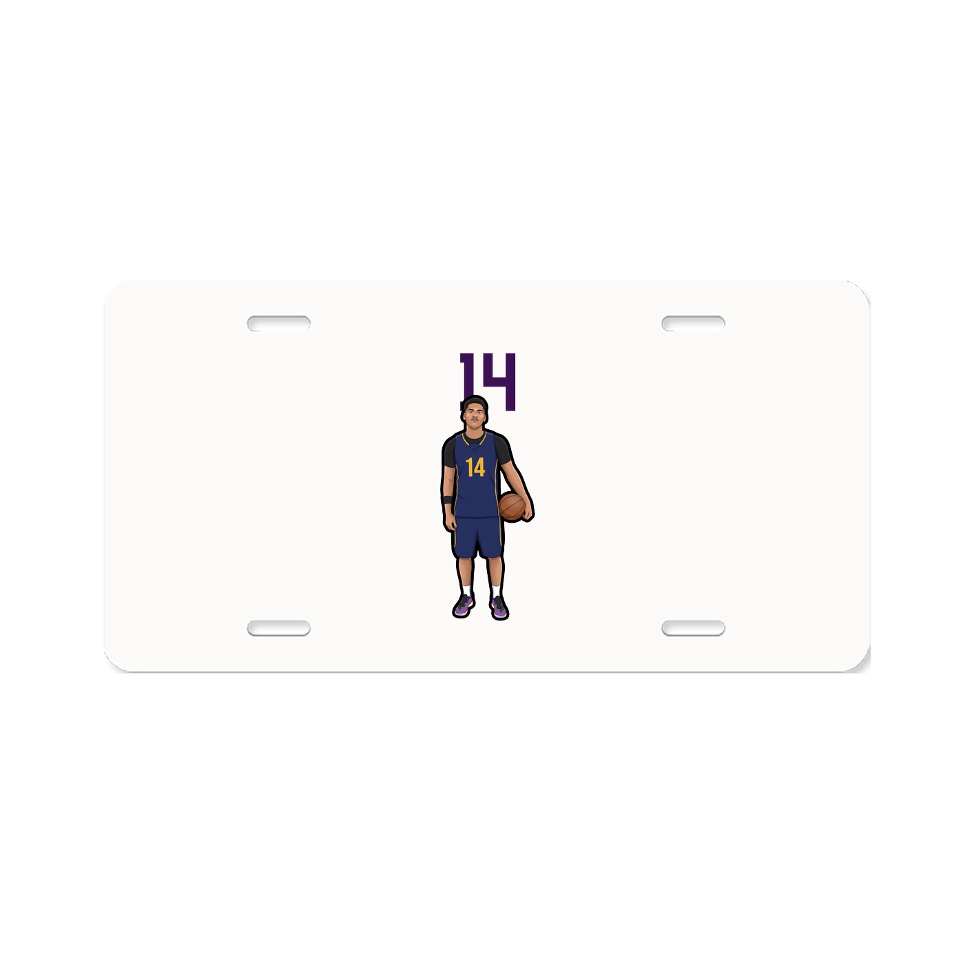 License Plate — Number Top in Classic