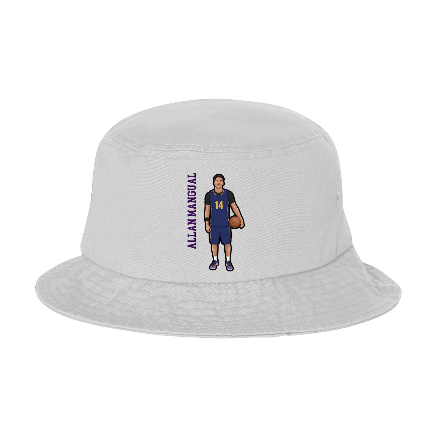 Bucket Cap — Name Vertical in White