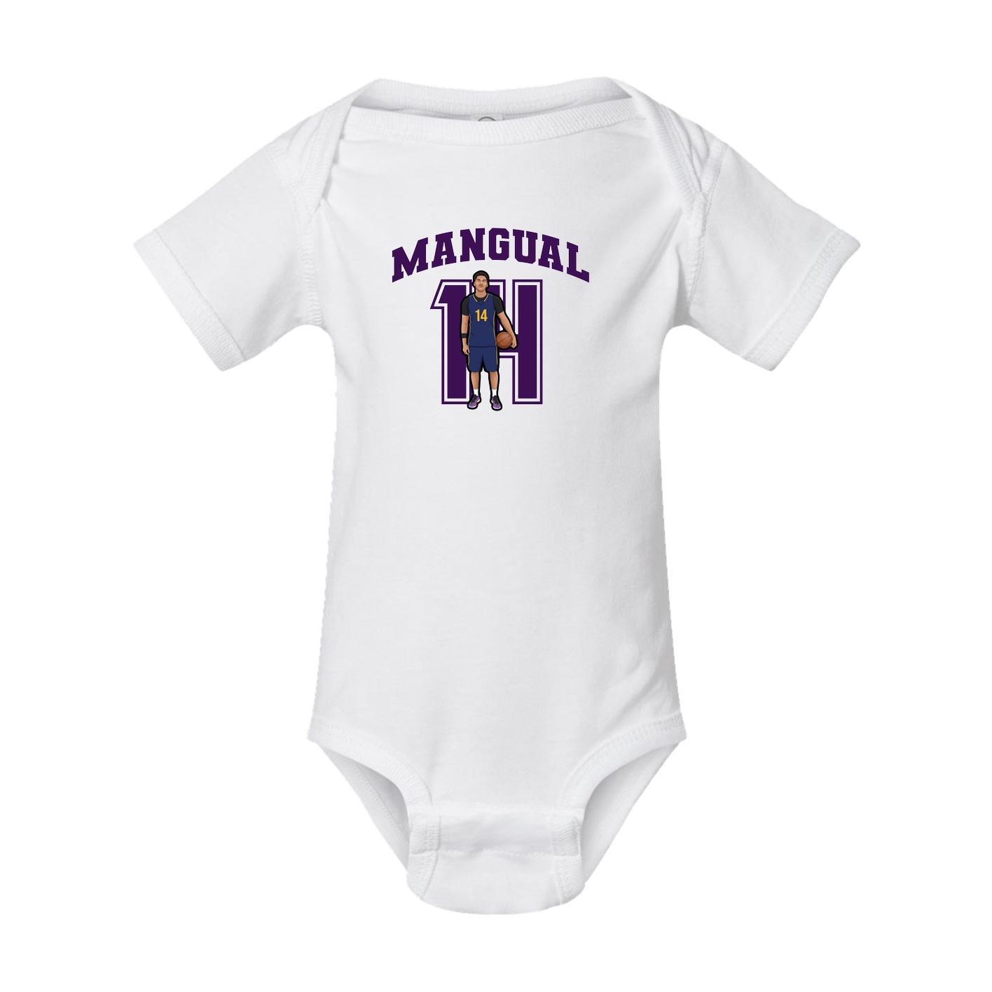 Baby Onesie — Number in White