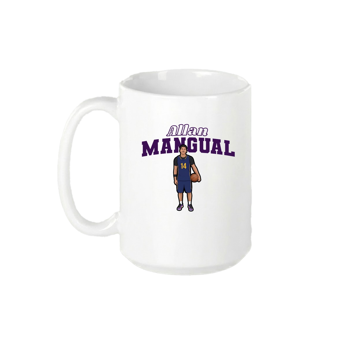 15oz Coffee Mug — Name Arch in White