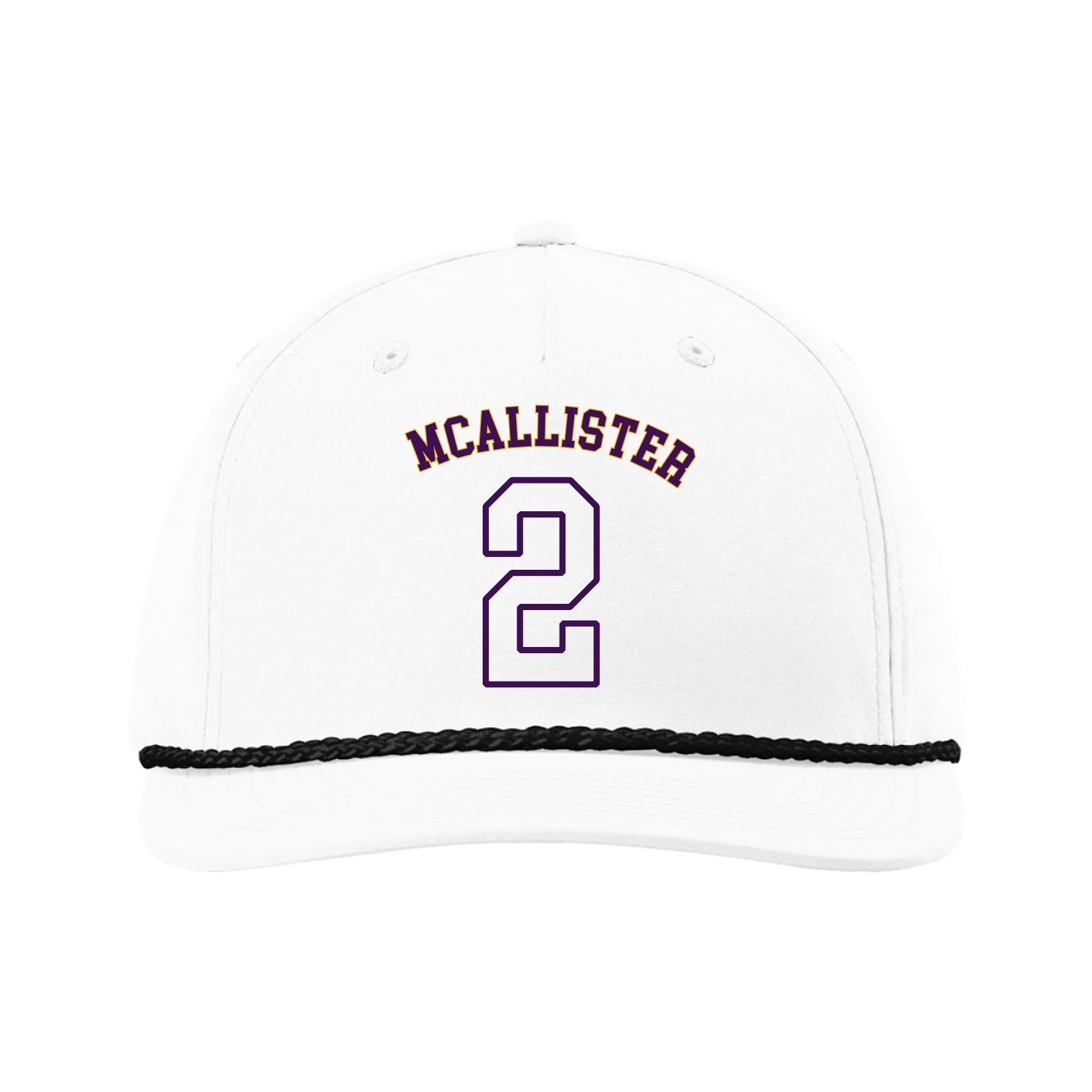 Five-Panel Classic Rope Cap — Shirsey Arch in White