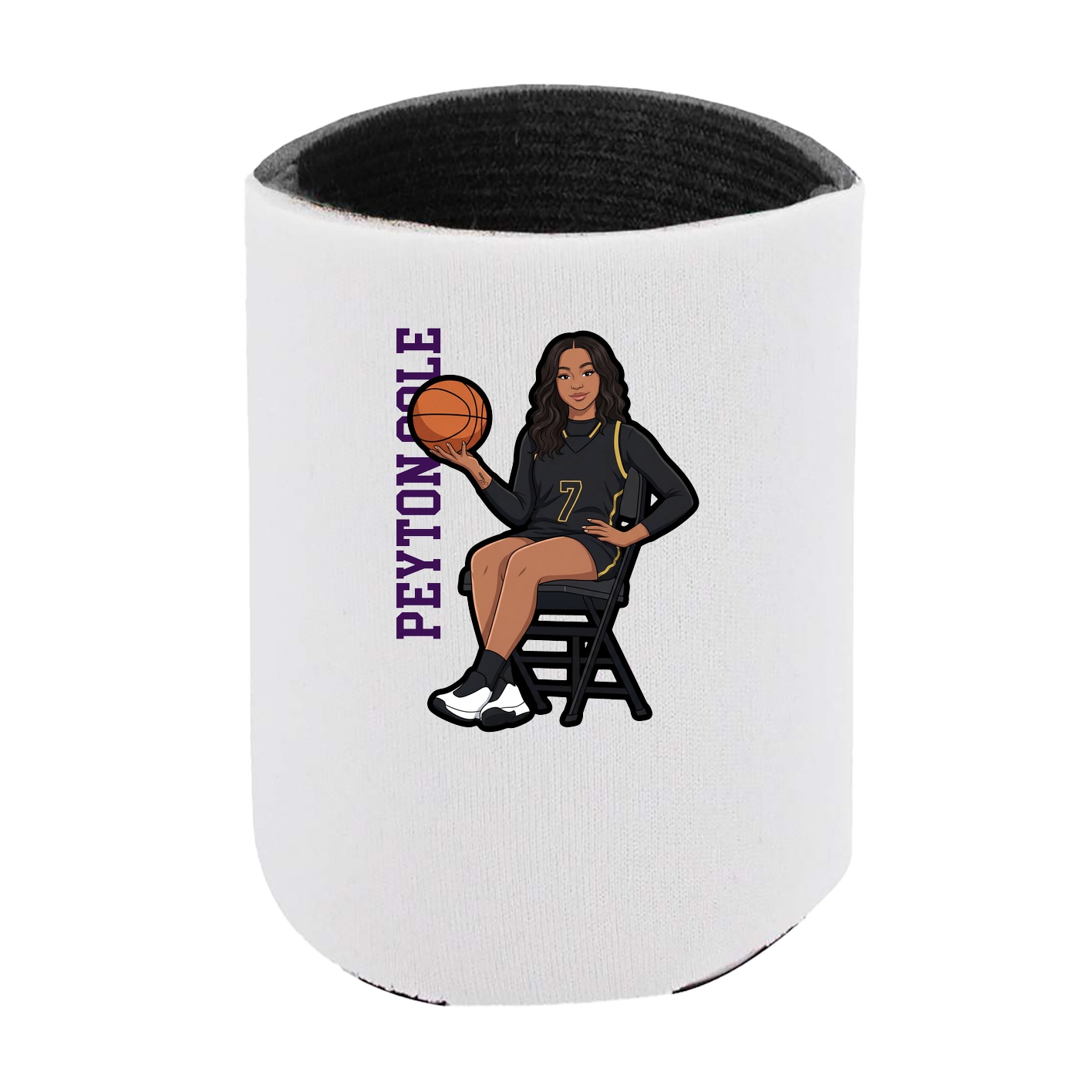 Can Holder — Name Vertical in White