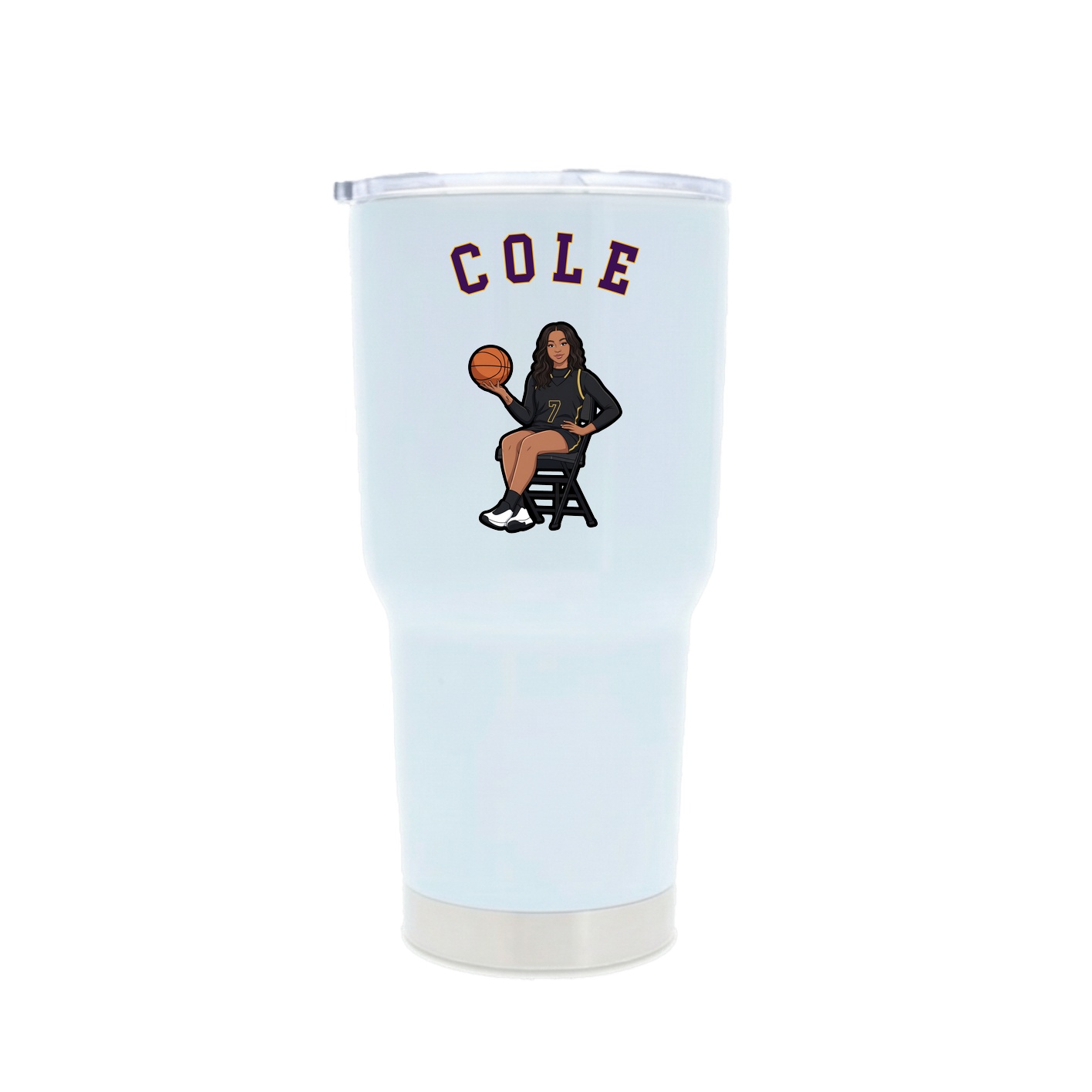 30oz Stainless Steel Tumbler — Shirsey Arch in White