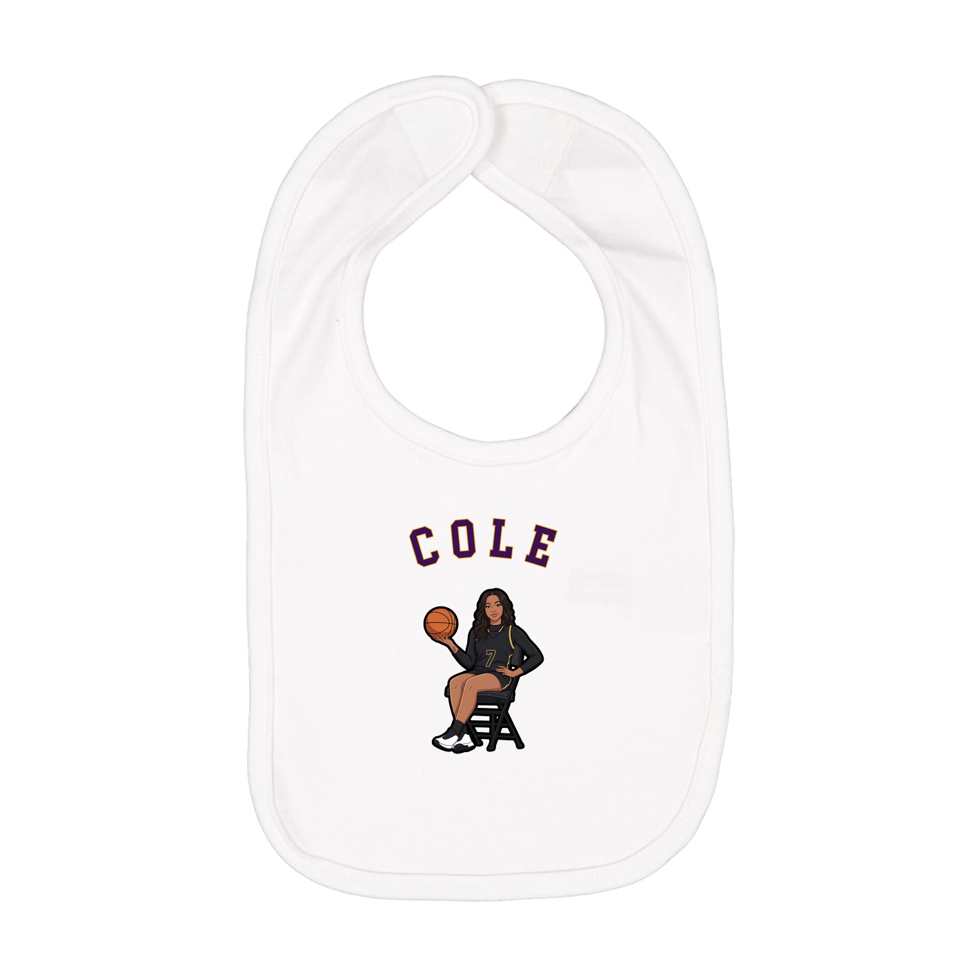 Infant Bib — Shirsey Arch in White