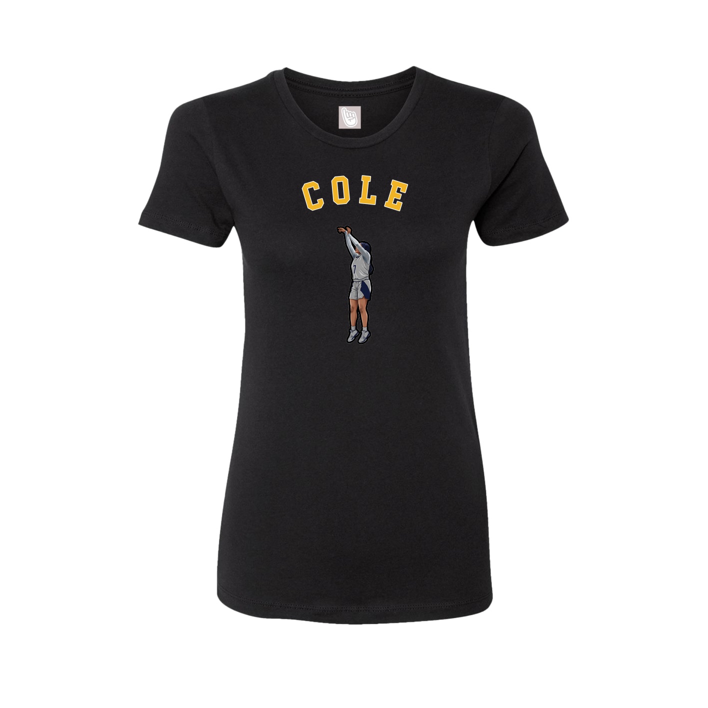 Fitted Women's Tee — Shirsey Arch in Black
