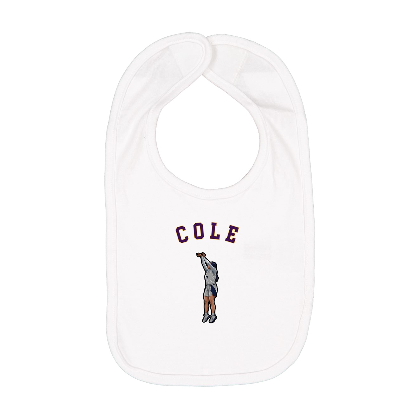 Infant Bib — Shirsey Arch in White