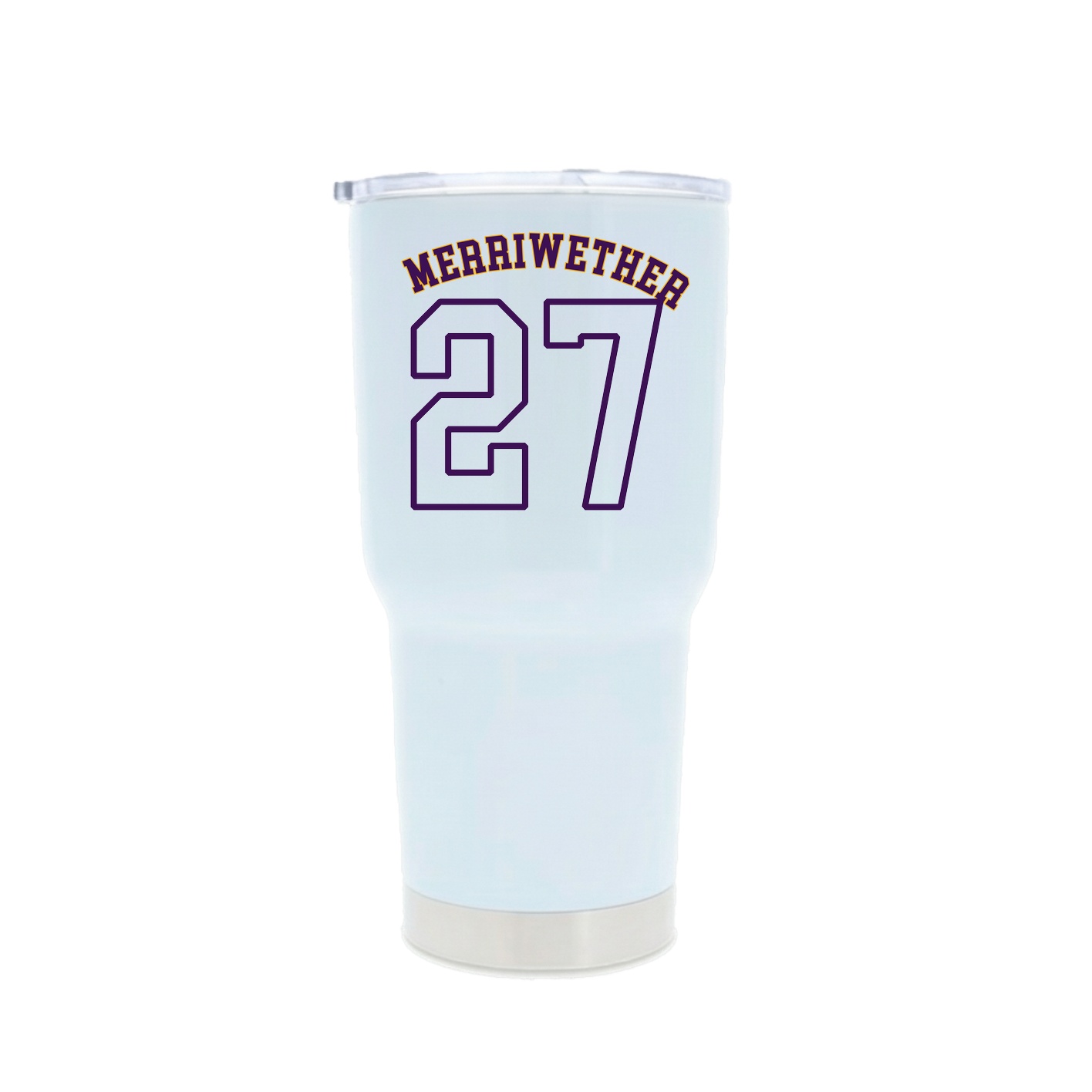 30oz Stainless Steel Tumbler — Shirsey Arch in White