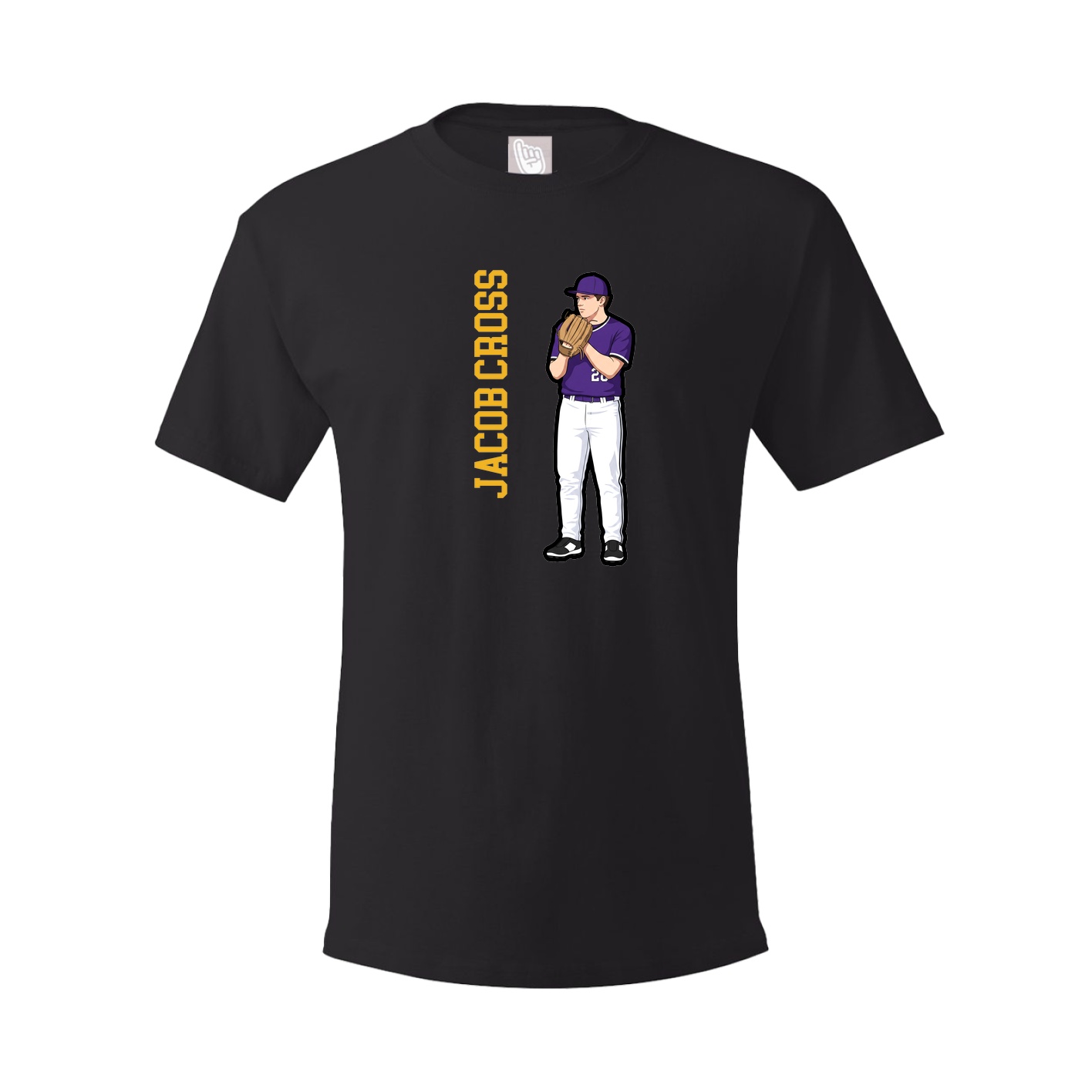 Tee — Name Vertical in Black