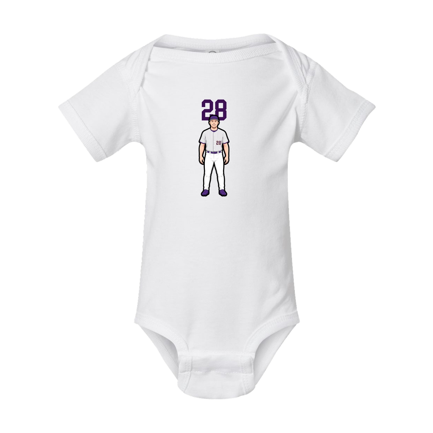 Baby Onesie — Number Top in White