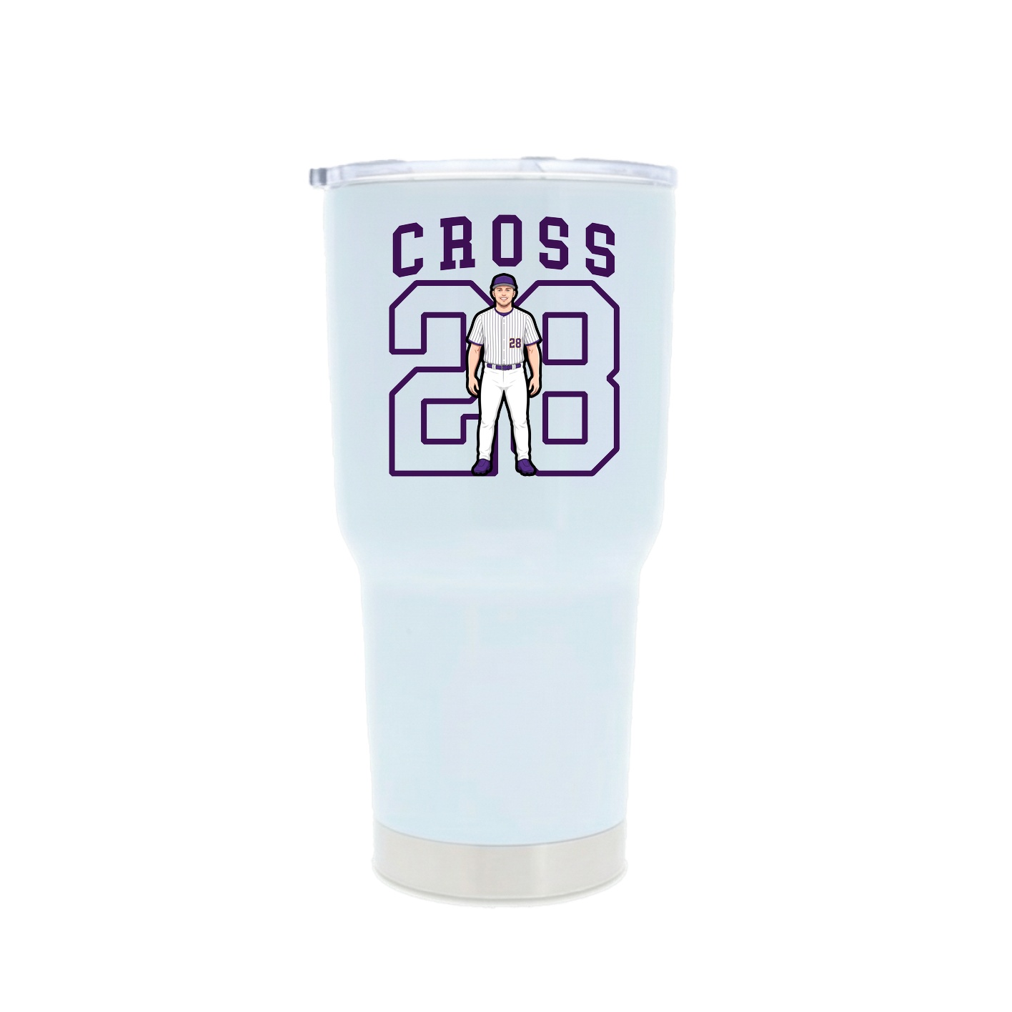 30oz Stainless Steel Tumbler — Shirsey in White
