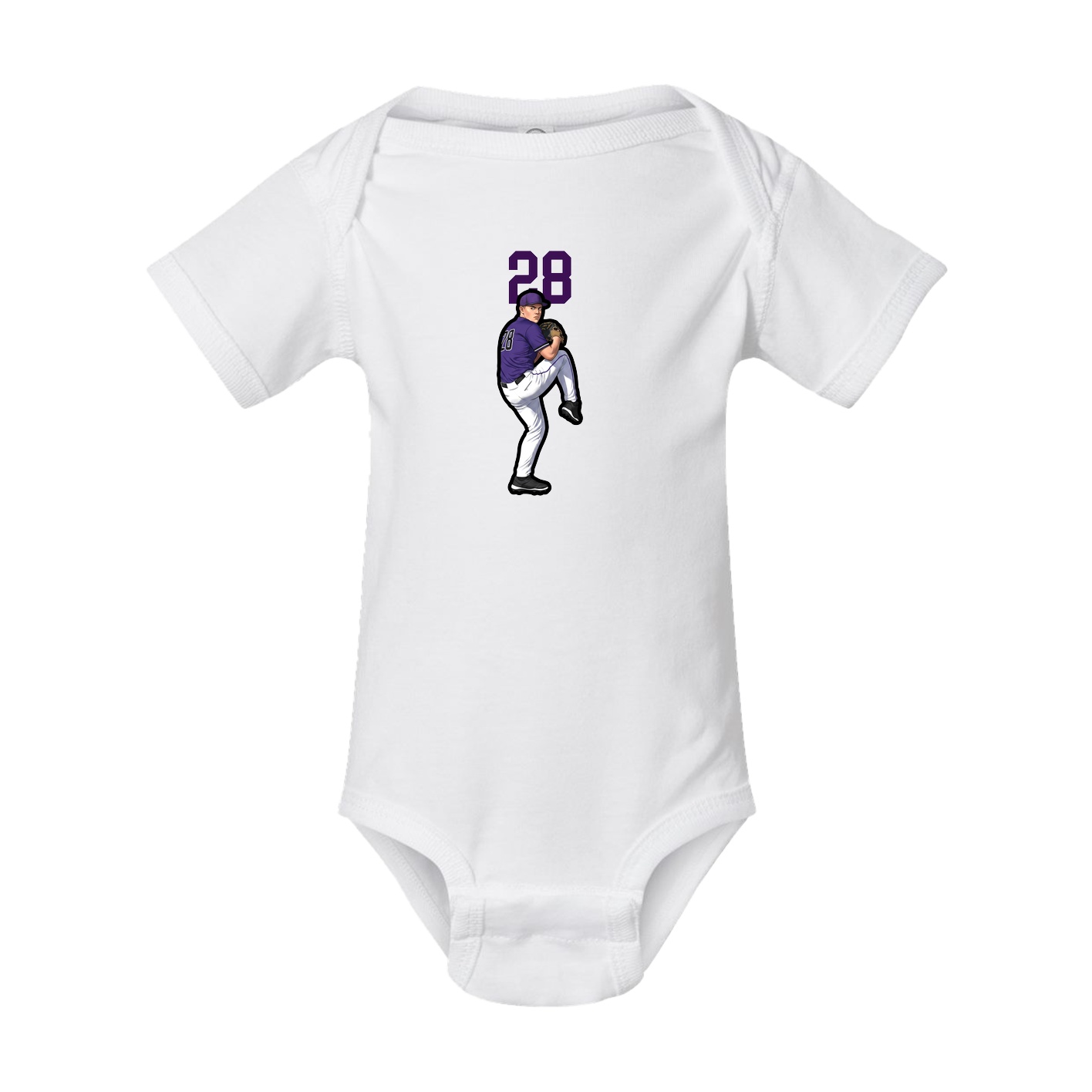 Baby Onesie — Number Top in White